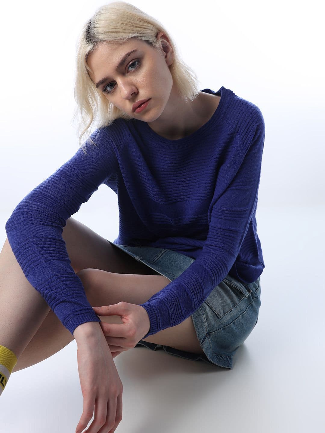 ONLY Women Self Design Long Sleeves Pullover - view 1