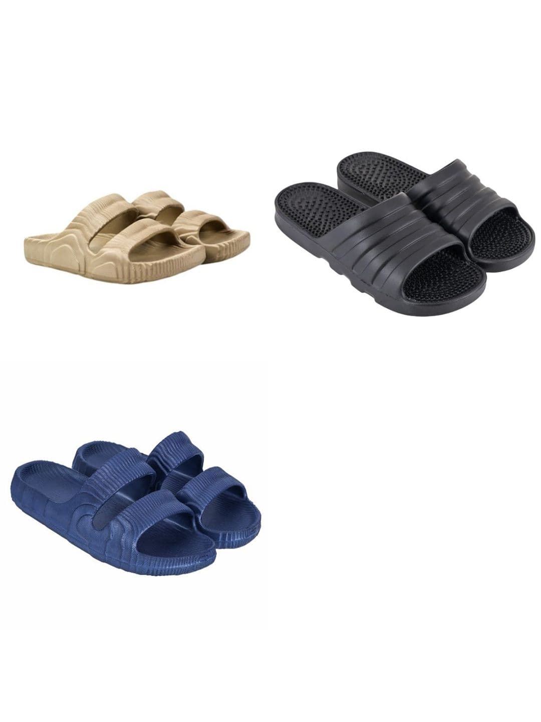 Feel alive Men Set Of 3 Ultra-Comfortable Lightweight Flip Flops - view 1