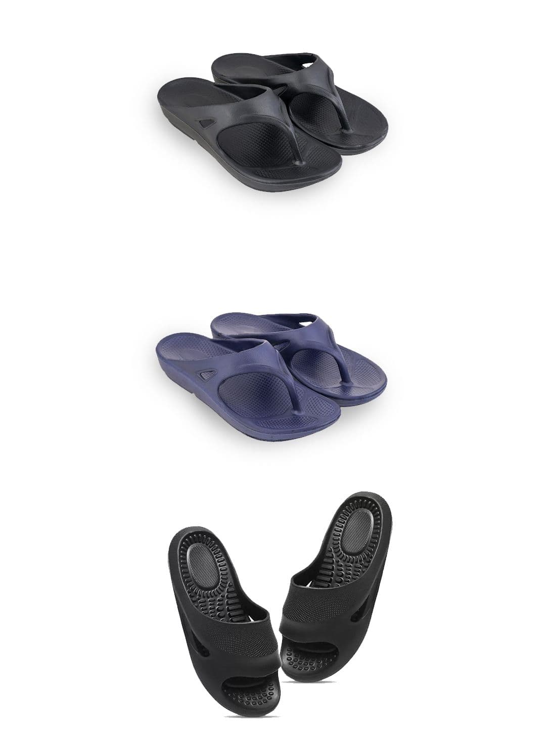 Feel alive Men Set Of 3 Ultra-Comfortable Lightweight Flip Flops - view 1