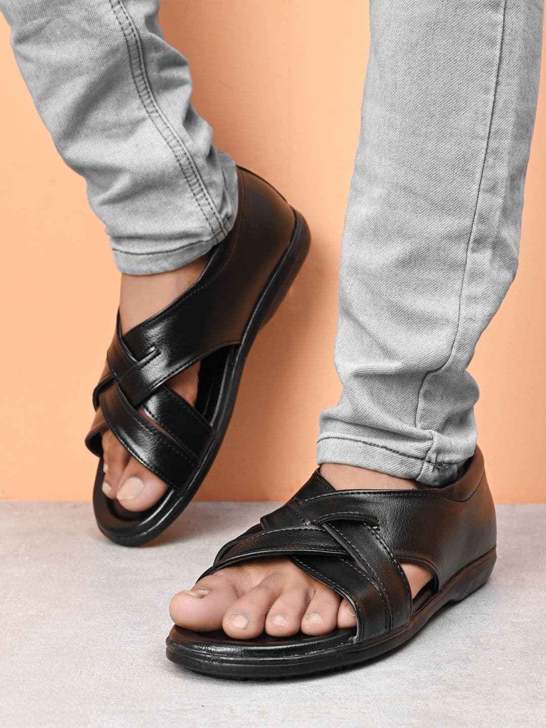 HERE&NOW Men Comfort Synthetic Leather Casual Sandals - view 1