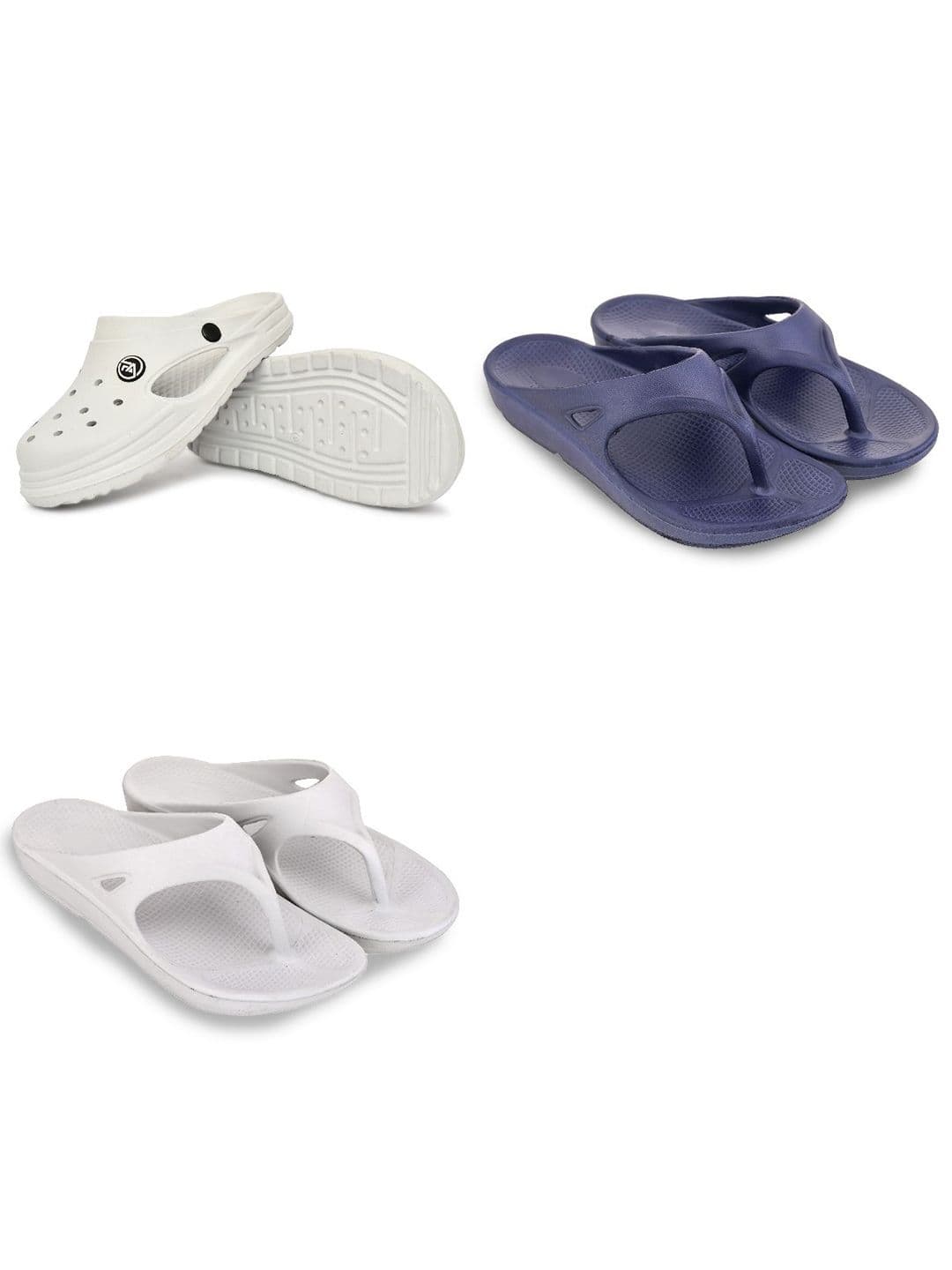 Feel alive Men Set of 3 Textured Slip-On Flip-Flops - view 1
