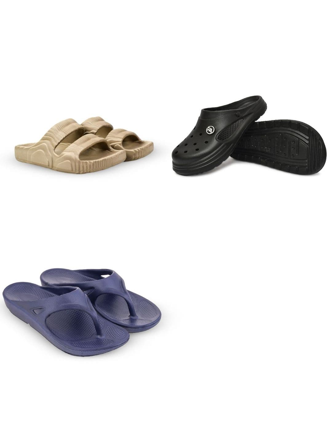 Feel alive Set Of 3 Ultra-Comfortable & Lightweight Thong Flip-Flops - view 1