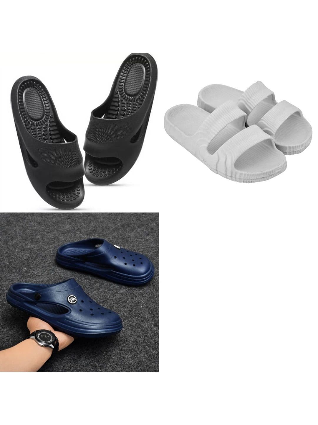 Feel alive Men Set Of 3 Ultra-Comfortable Lightweight Flip Flops - view 1