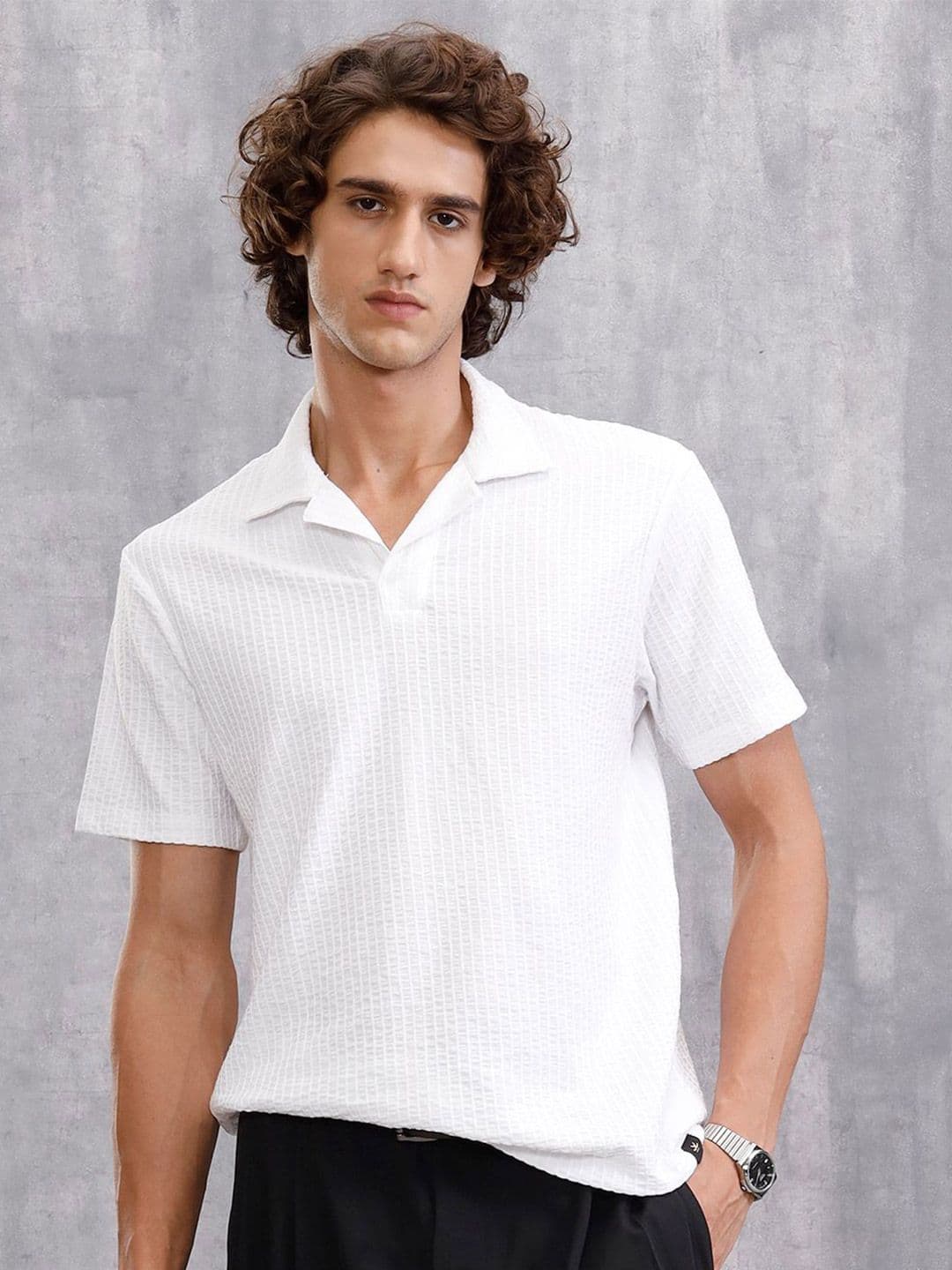 WROGN Men Self Design Casual T-shirt - view 1