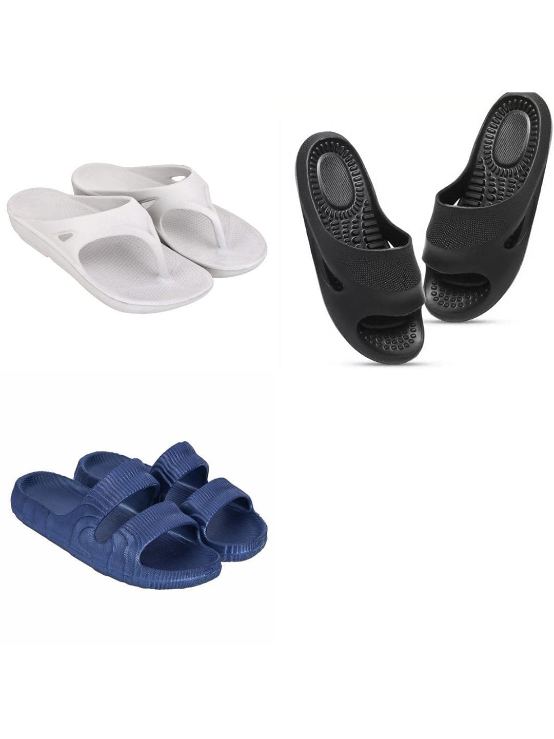 Feel alive Men Set of 3 Ultra-Comfortable Lightweight Flip Flops - view 1