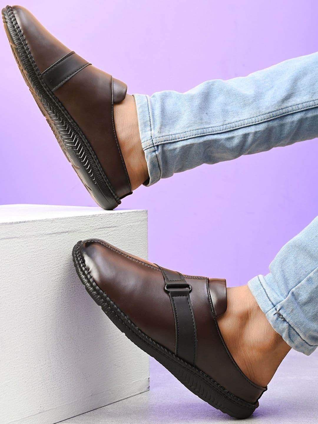 HERE&NOW Men Synthetic Leather Shoe-Style Sandals - view 1