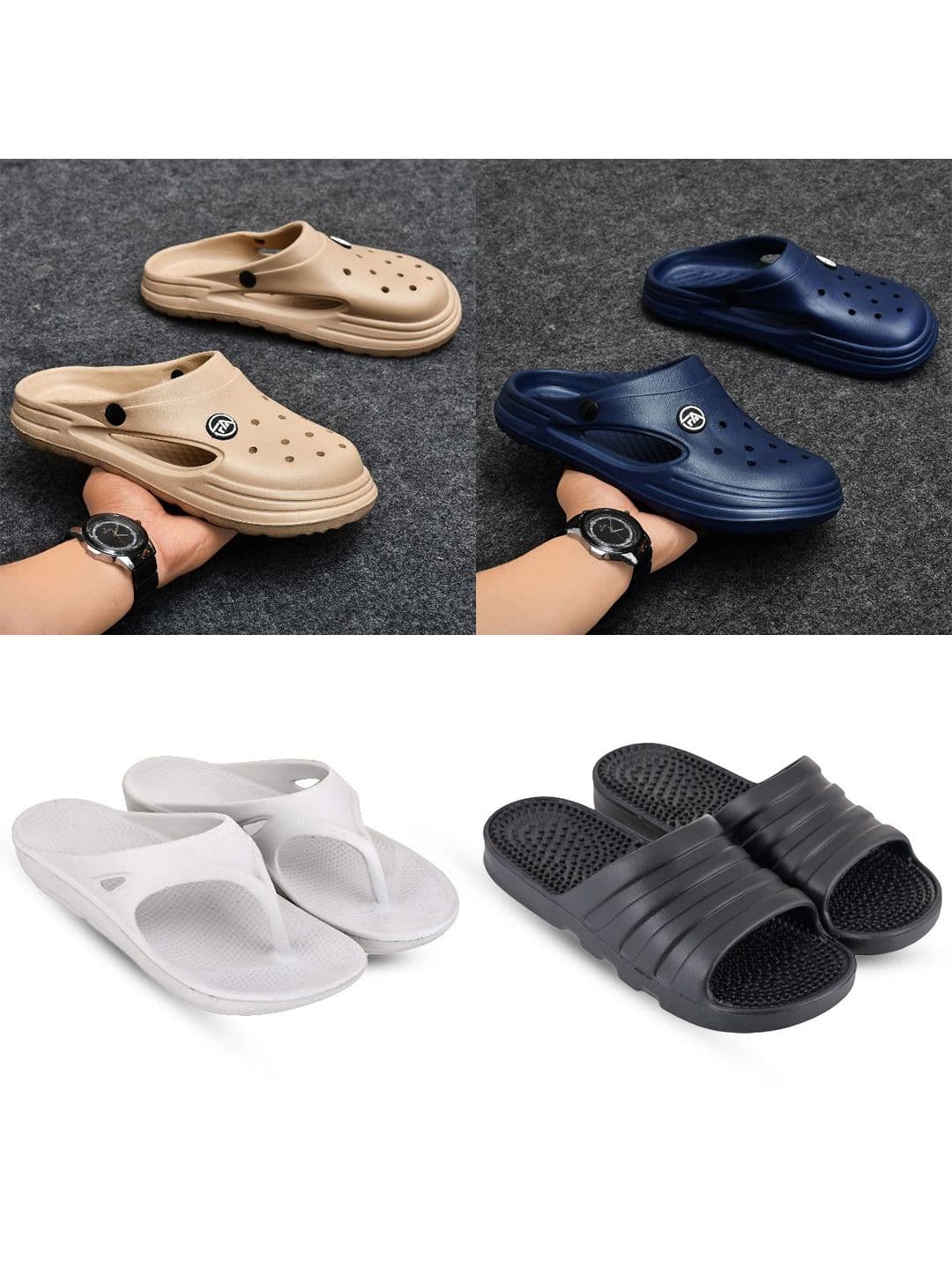 Feel alive Men Pack of 4 Ultra-Comfortable Lightweight EVA Flip Flops - view 1