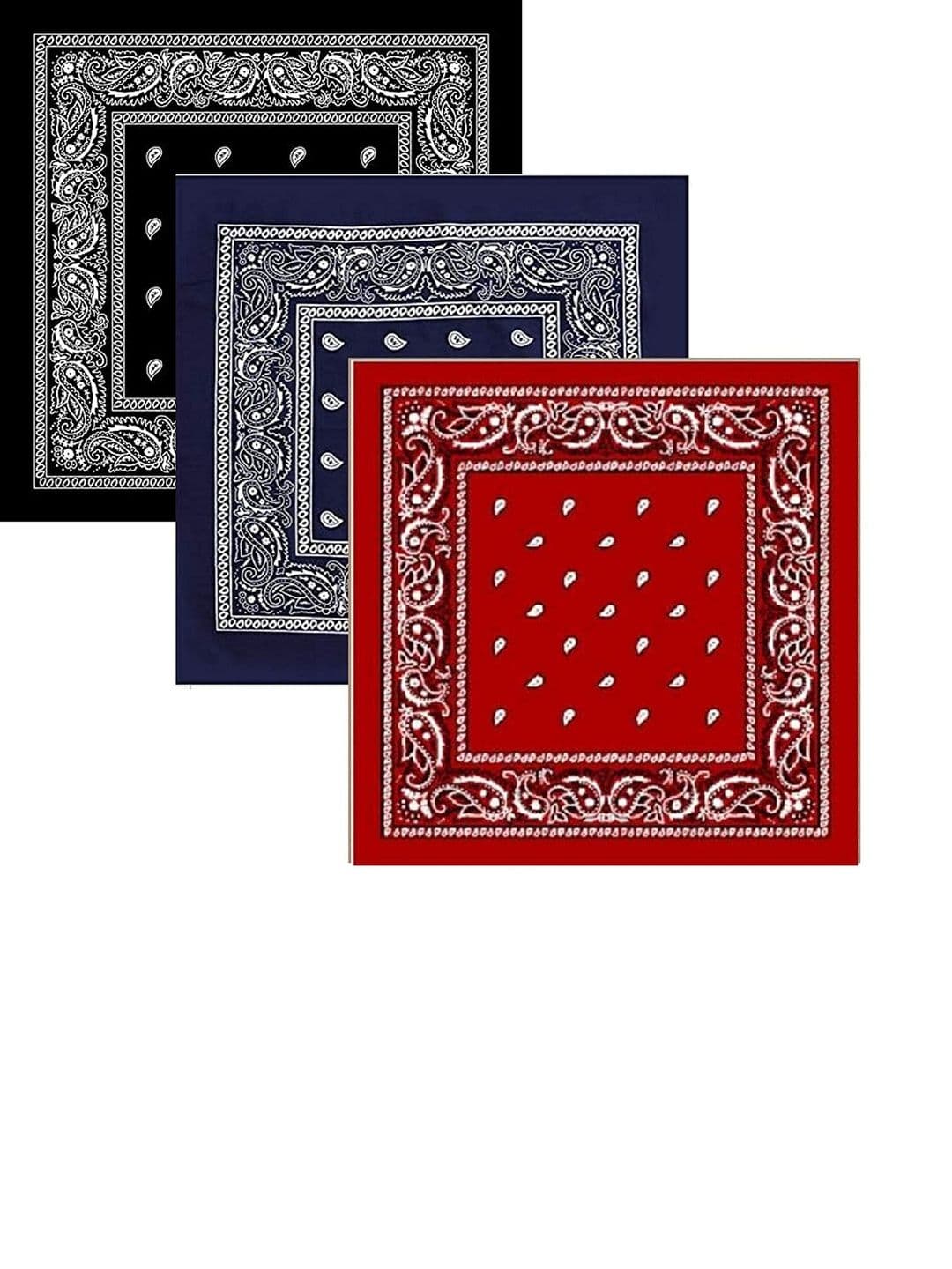 Navkar Crafts Unisex Pack Of 3 Printed Cotton Bandana Headbands - view 1