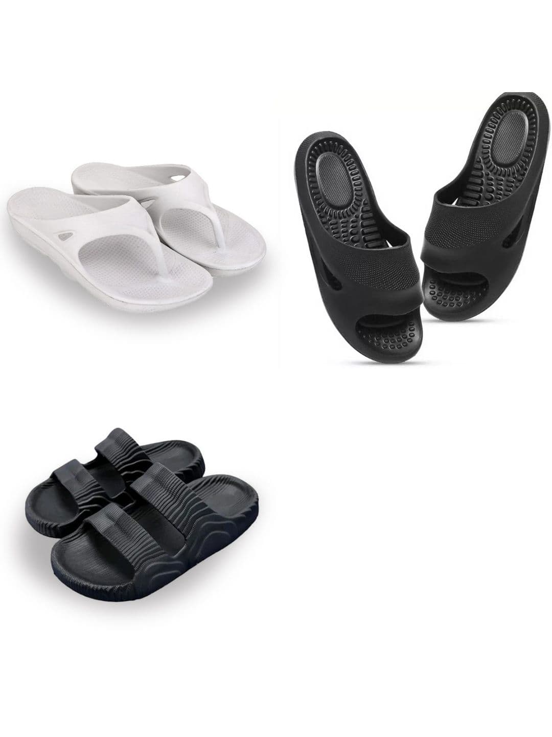 Feel alive Men Set Of 3 Flip Flops - view 1