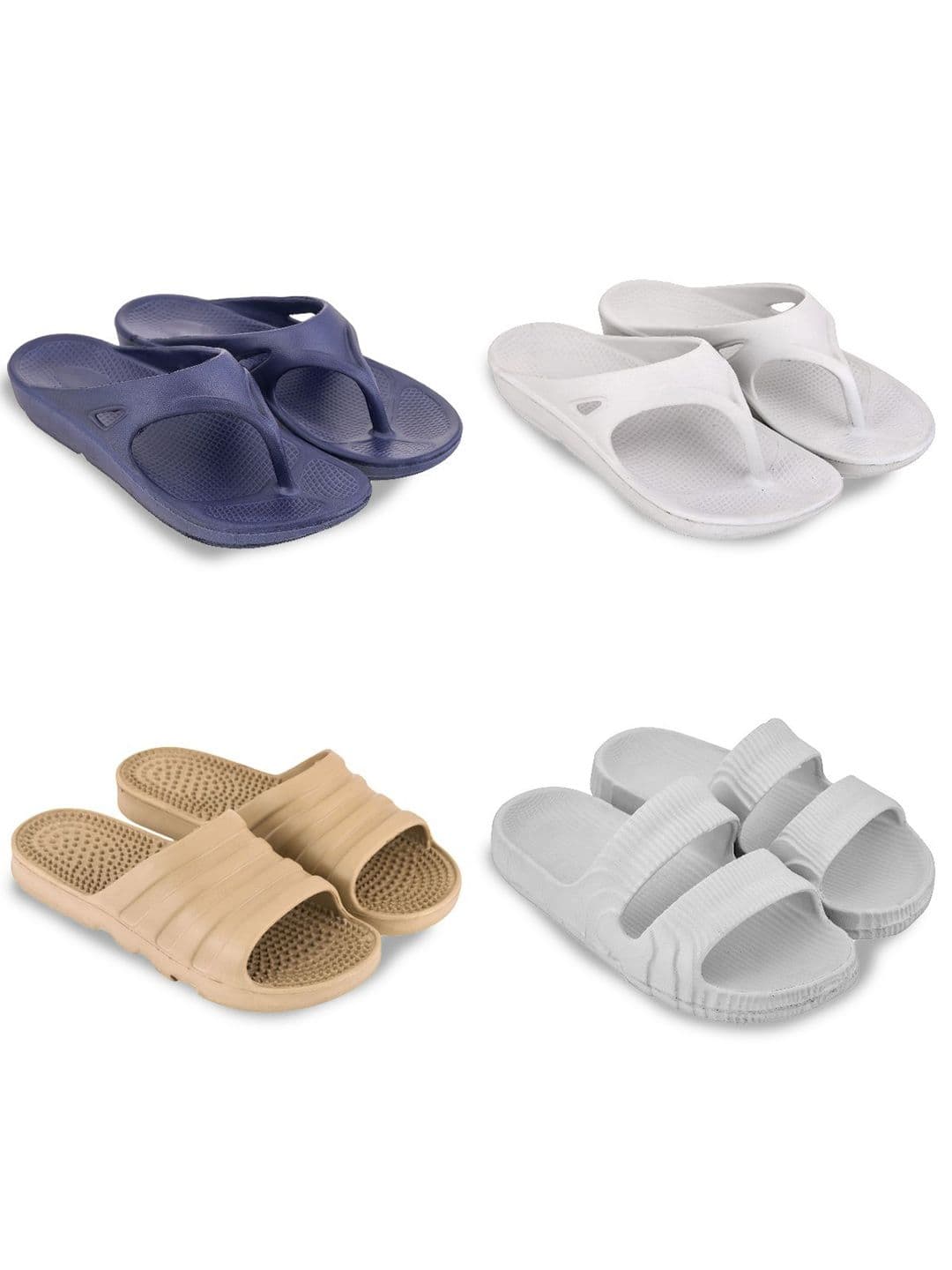 Feel alive Men Set Of 4 Ultra-Comfortable Flip Flops - view 1