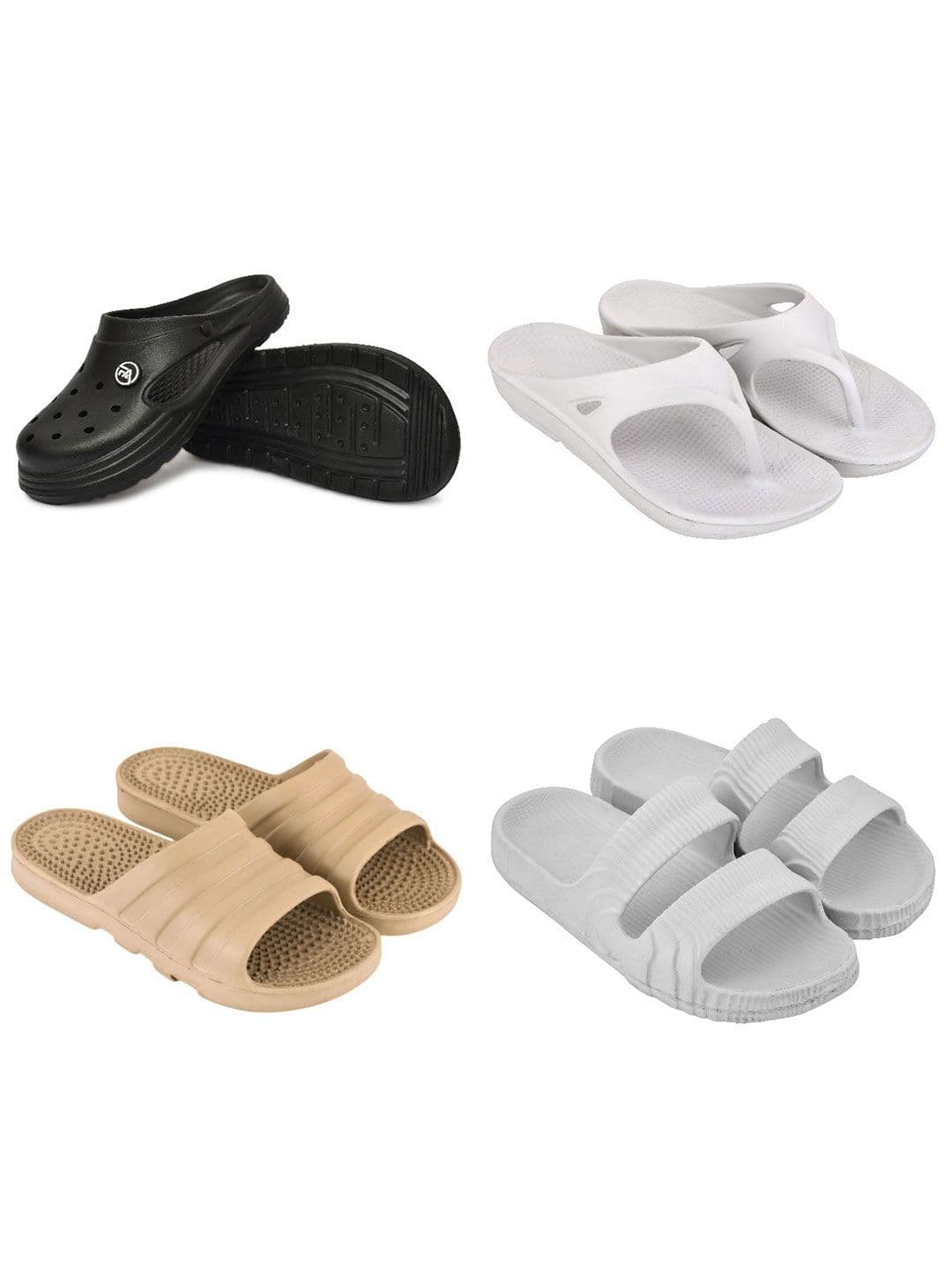 Feel alive Set of 4 Ultra-Comfortable Lightweight Thong Flip-Flops - view 1