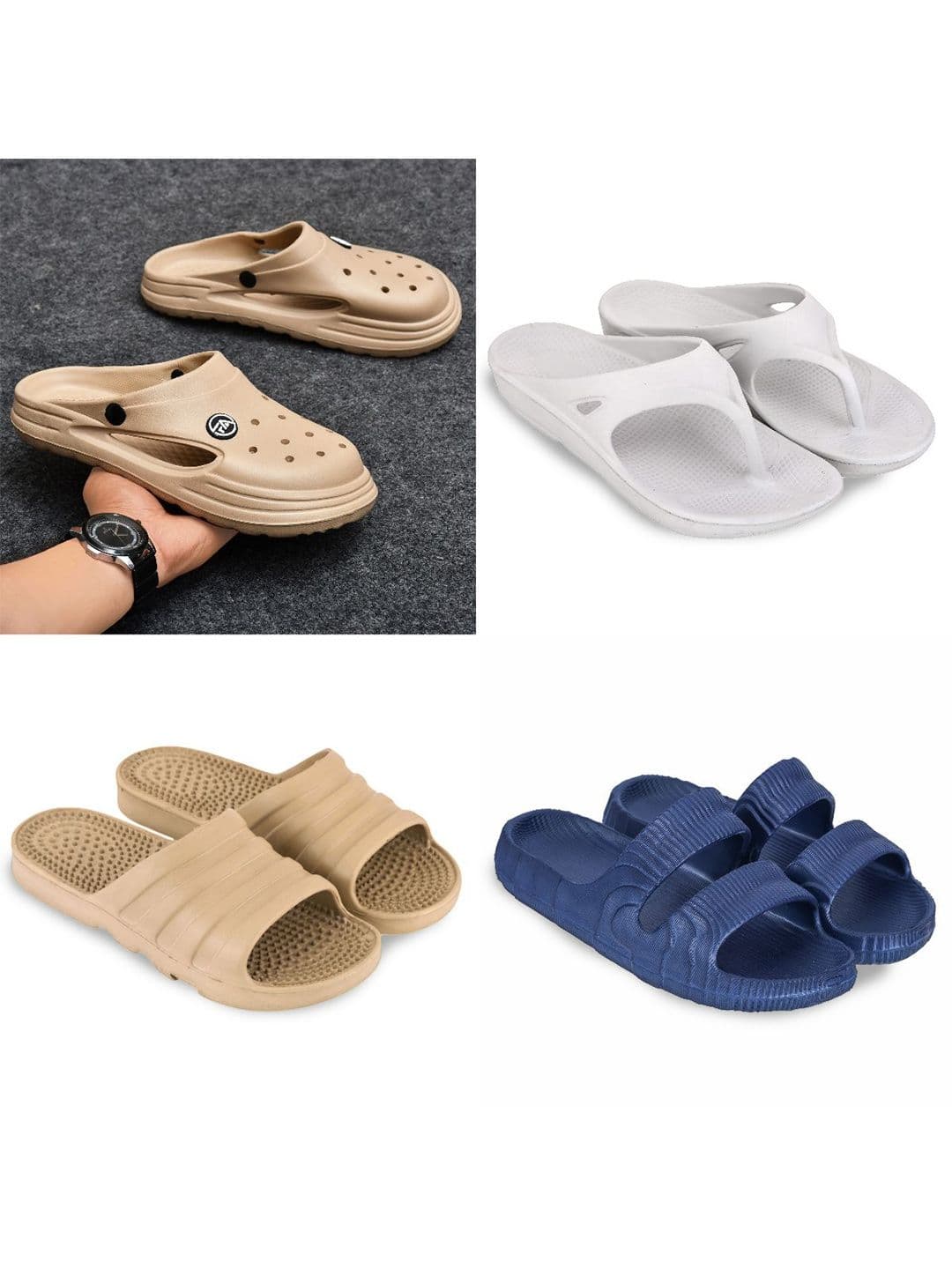 Feel alive Set Of 4 Ultra-Comfortable & Lightweight Thong Flip-Flops & Sliders - view 1