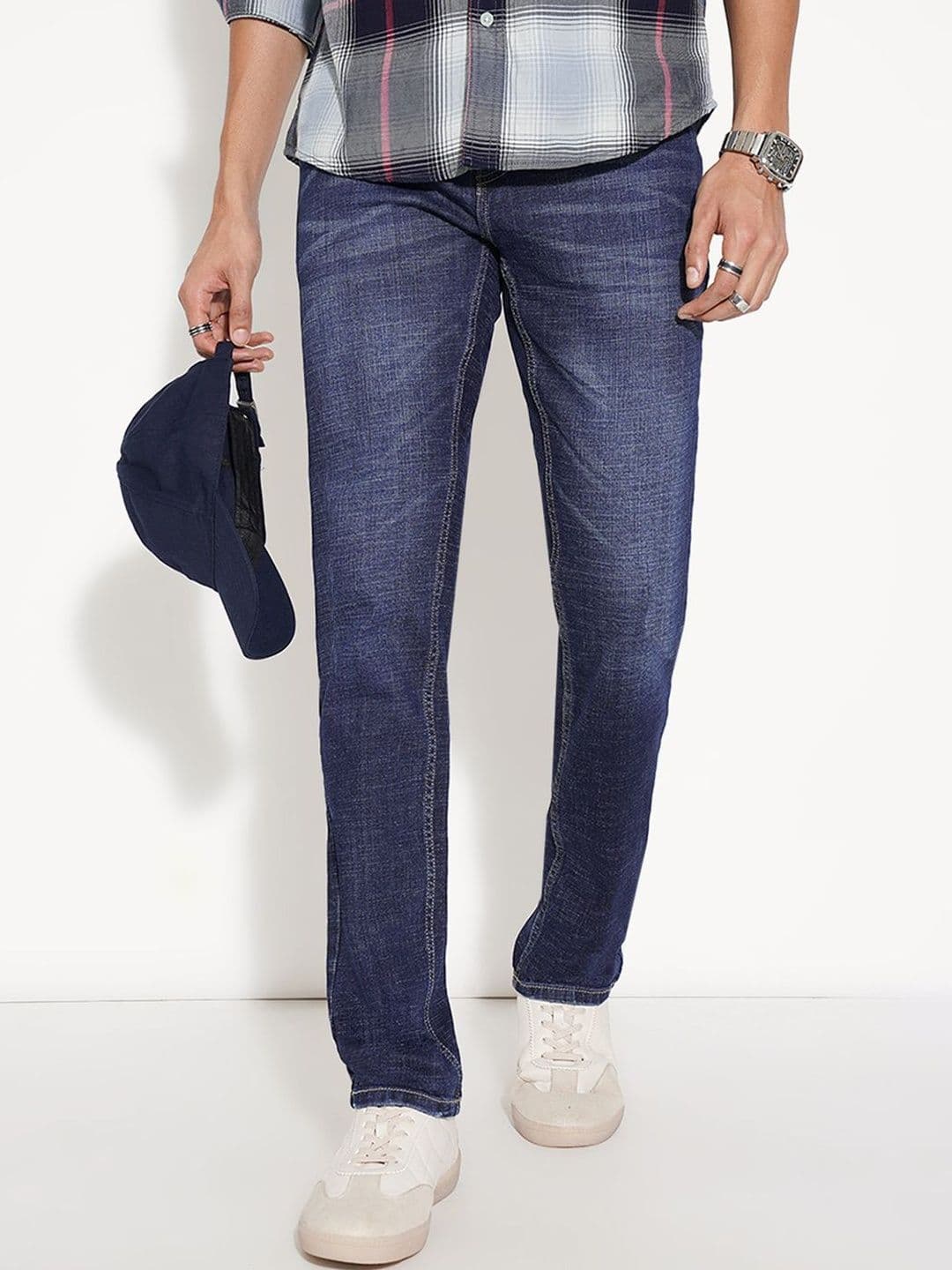 SF JEANS by Pantaloons Men Slim Fit Mid-Rise Light Fade Jeans - view 1