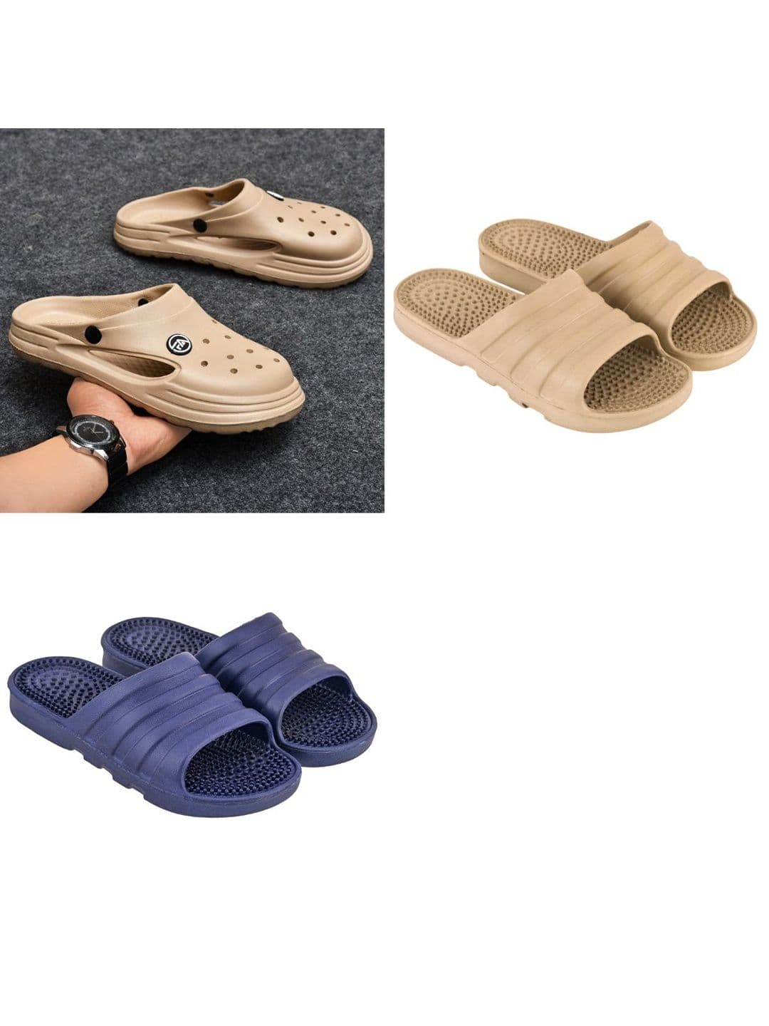Feel alive Men Set Of 3 Ultra-Comfortable Lightweight Flip Flops - view 1