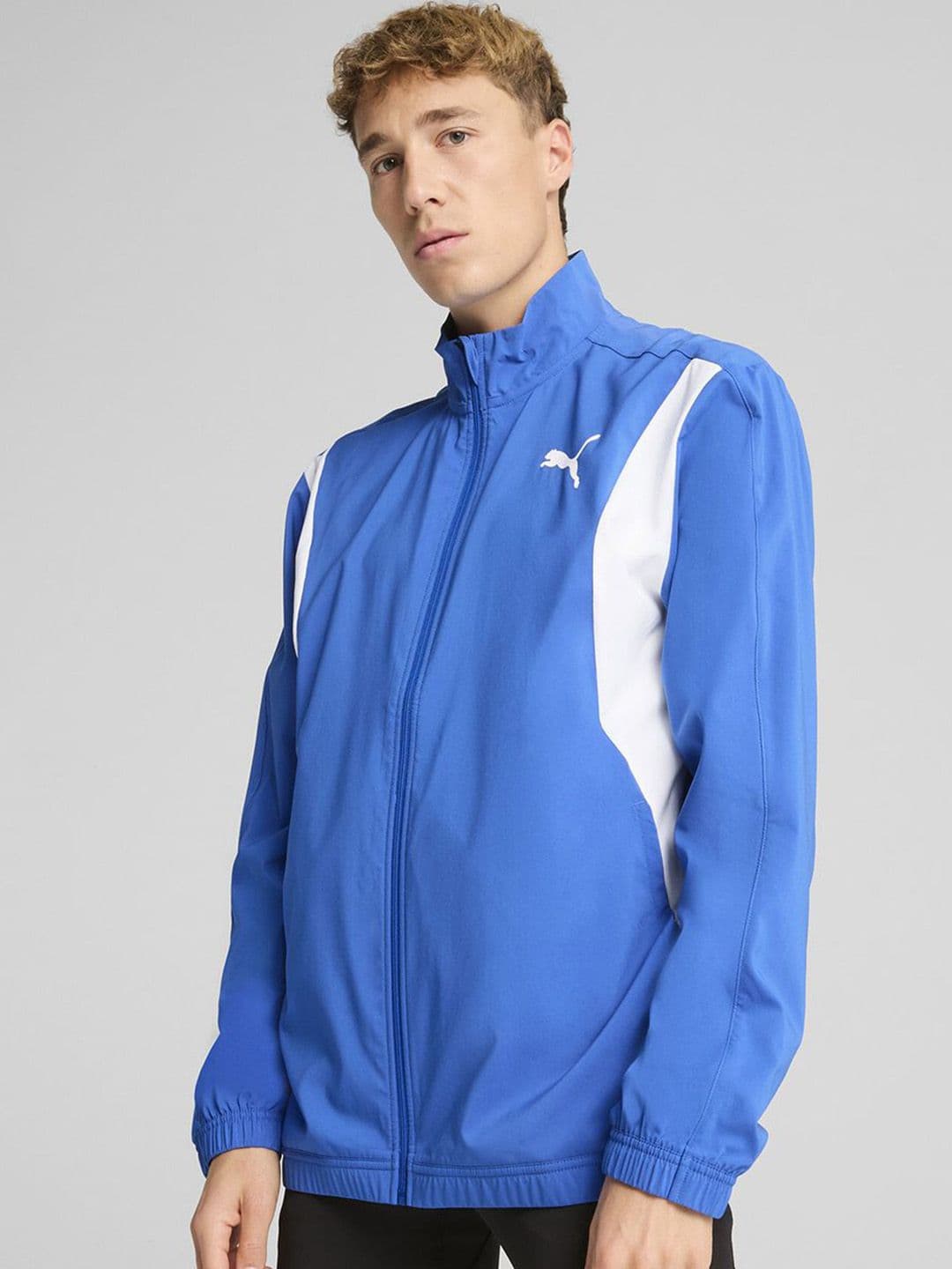 Puma Men CROSS THE LINE 3.0 Mock Collar Colourblocked Sporty Jacket - view 1