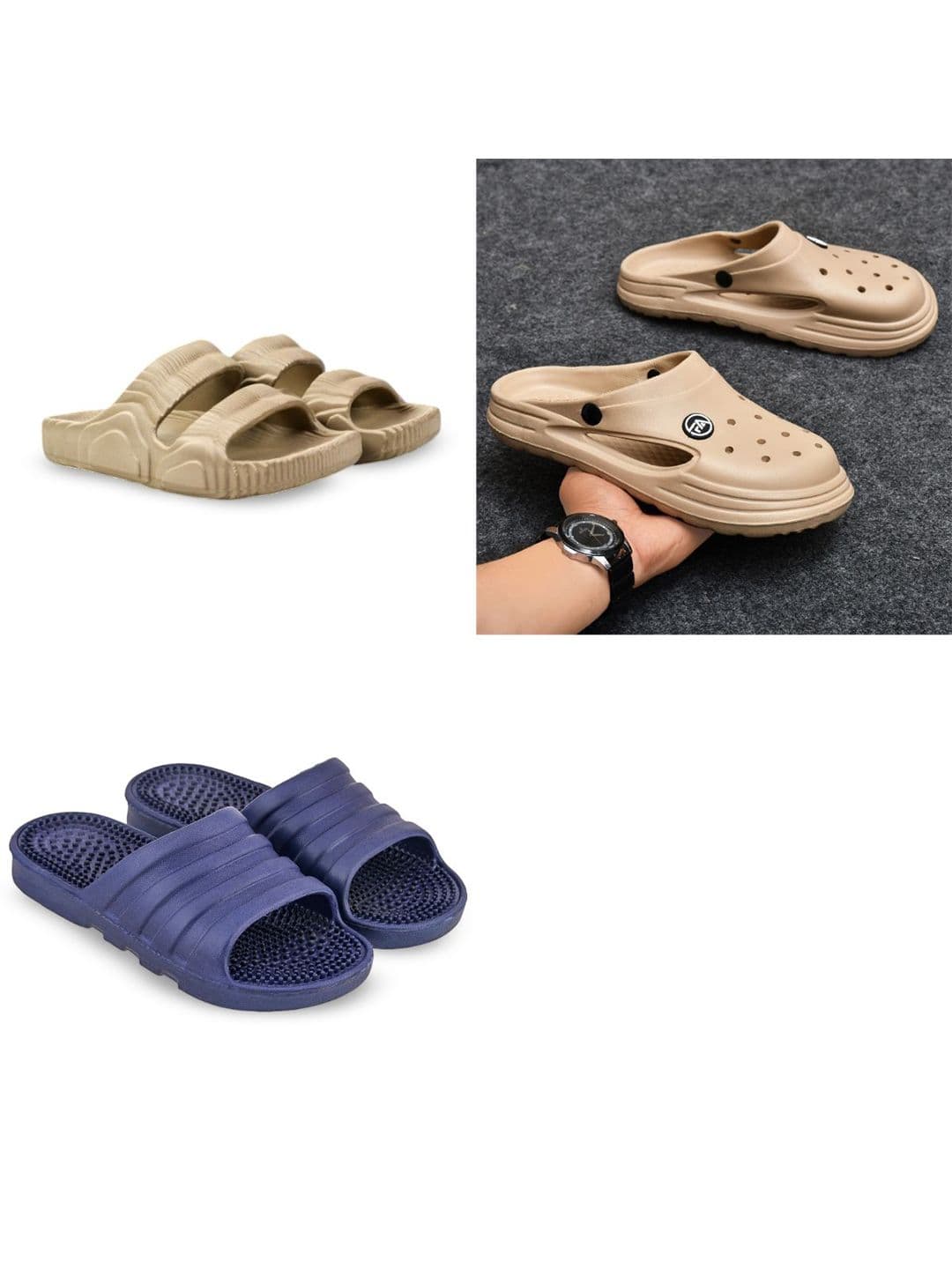 Feel alive Set Of 3 Ultra-Comfortable & Lightweight Clogs & Sliders - view 1