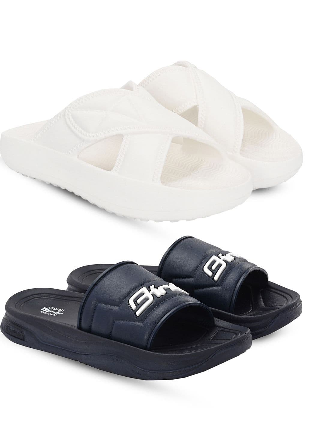 BIRDE Men Set of 2 Self Design Flip Flops - view 1