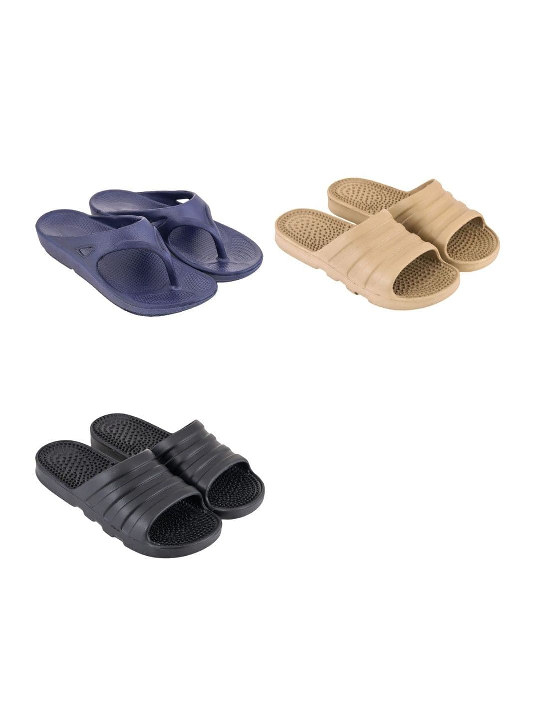 Feel alive Men Pack of 3 Ultra-Comfortable Lightweight EVA Flip Flops - view 1