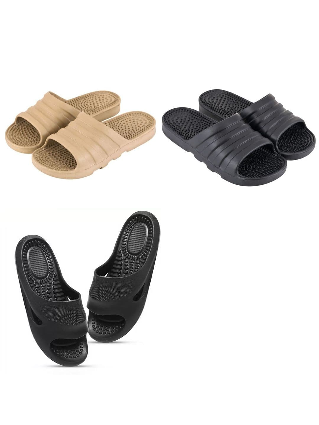 Feel alive Men Set Of 3 Ultra-Comfortable & Lightweight Sliders - view 1