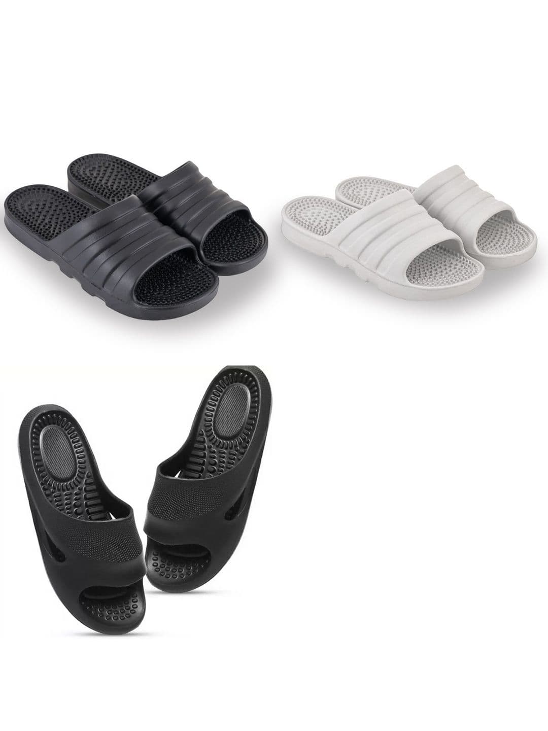 Feel alive Men Set of 3 Solid Lightweight Flip Flops - view 1