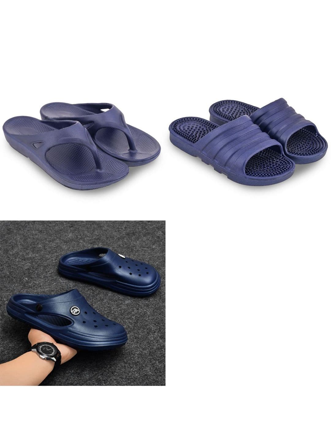 Feel alive Set Of 3 Ultra-Comfortable Thong Flip-Flops - view 1
