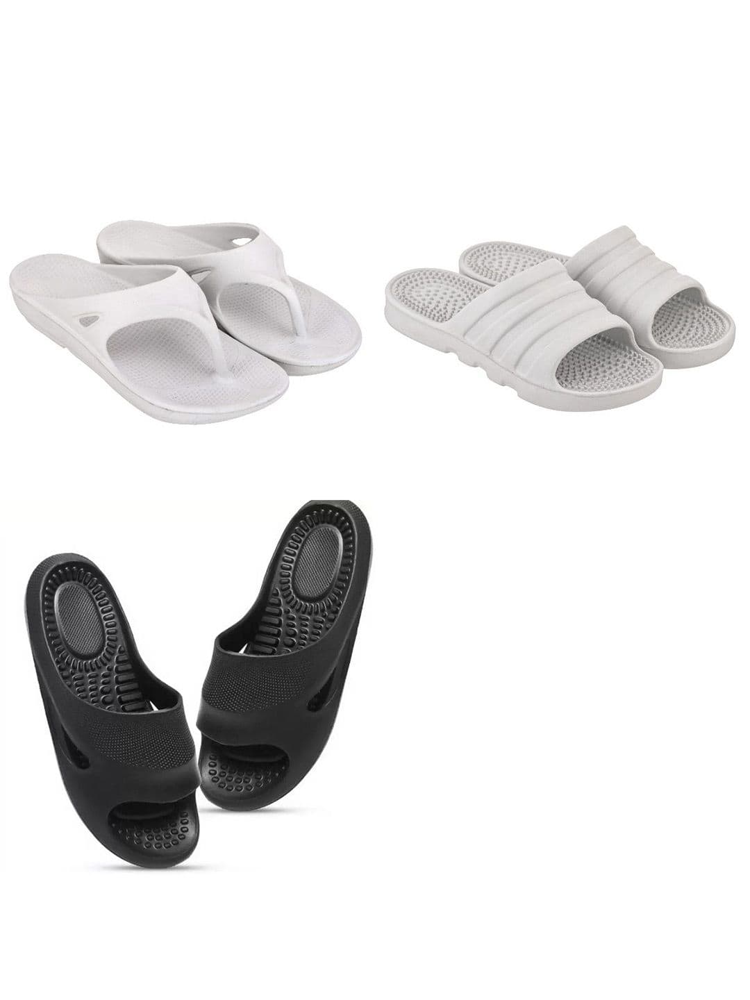 Feel alive Men Set Of 3 Lightweight Clogs Flip Flops - view 1