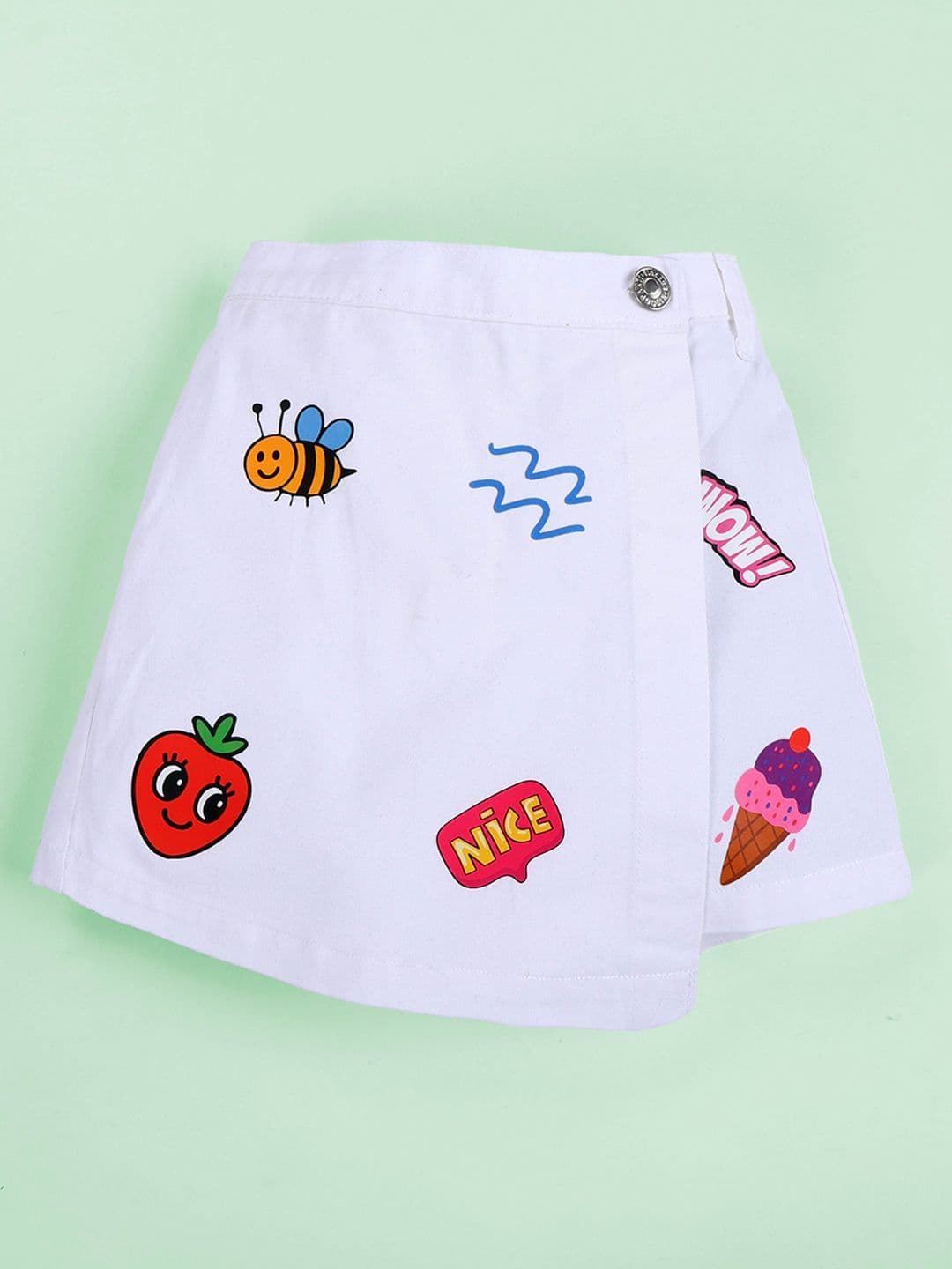 KiddoPanti Girls Graphic Printed Cotton Skorts - view 1
