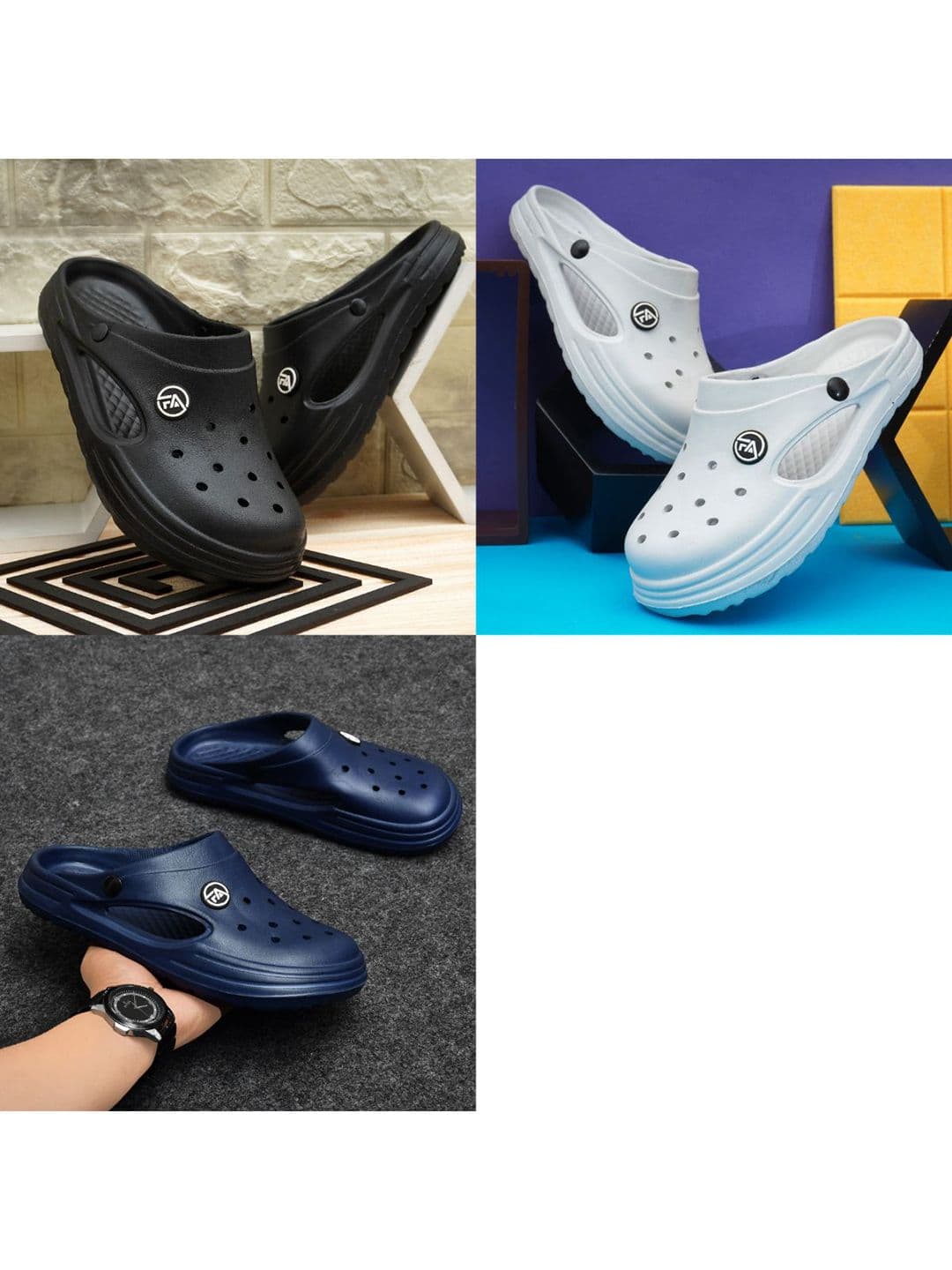 Feel alive Set Of 3 Ultra-Comfortable & Lightweight Clogs - view 1