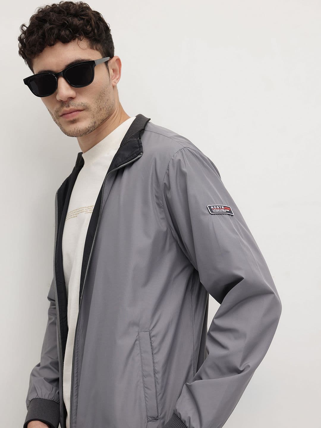 The Roadster Life Co. Mock Collar Reversible Bomber Jacket - view 1