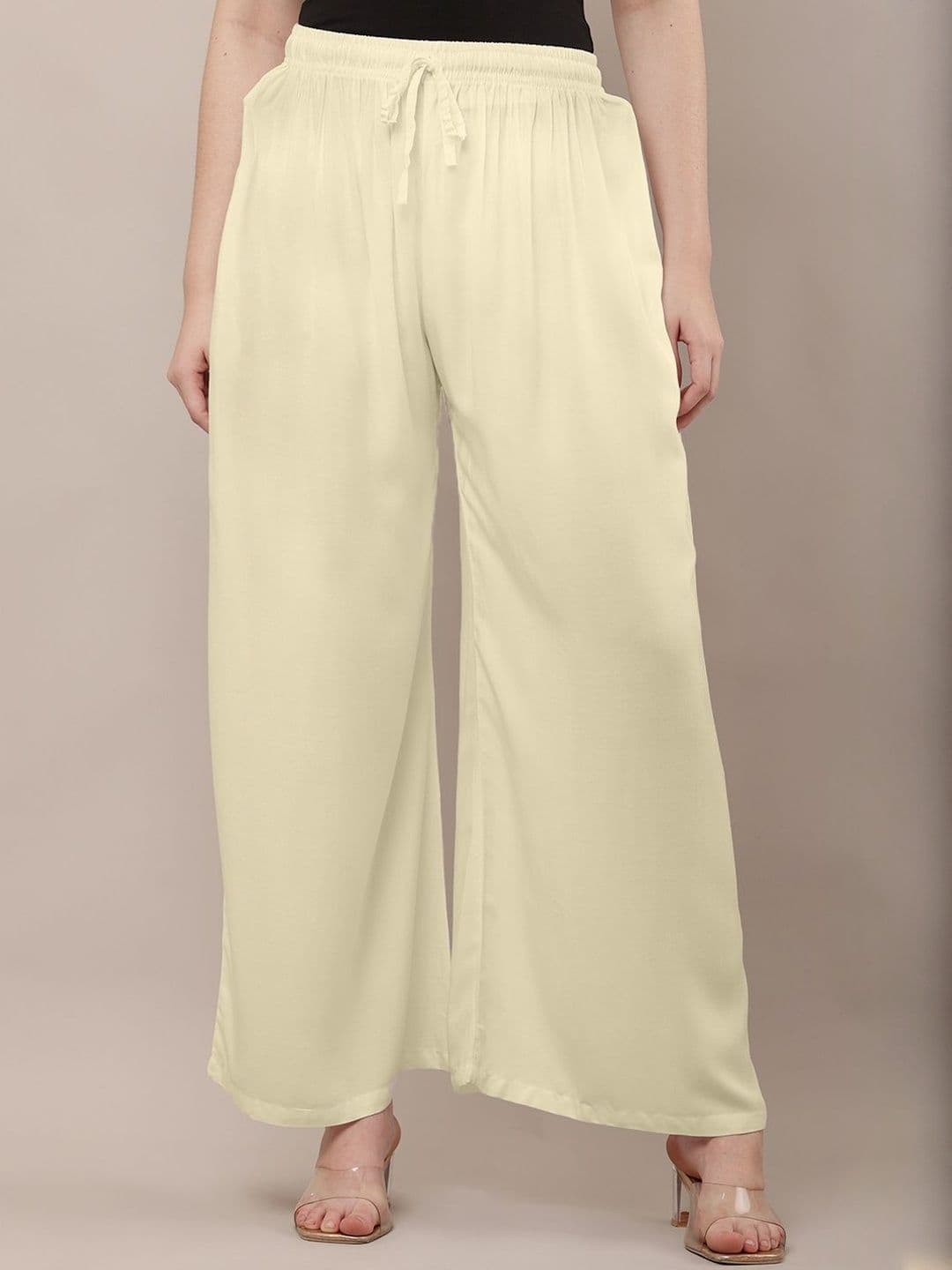 Nature thread Women Solid Straight Palazzos - view 1