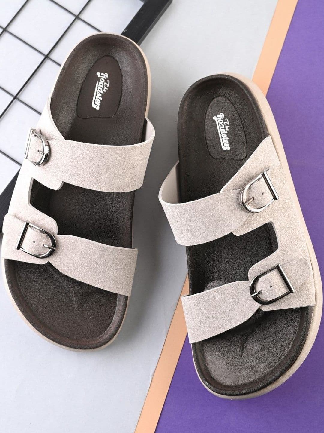 Roadster Men Beige PU Slip-On Comfort Sandals - view 1