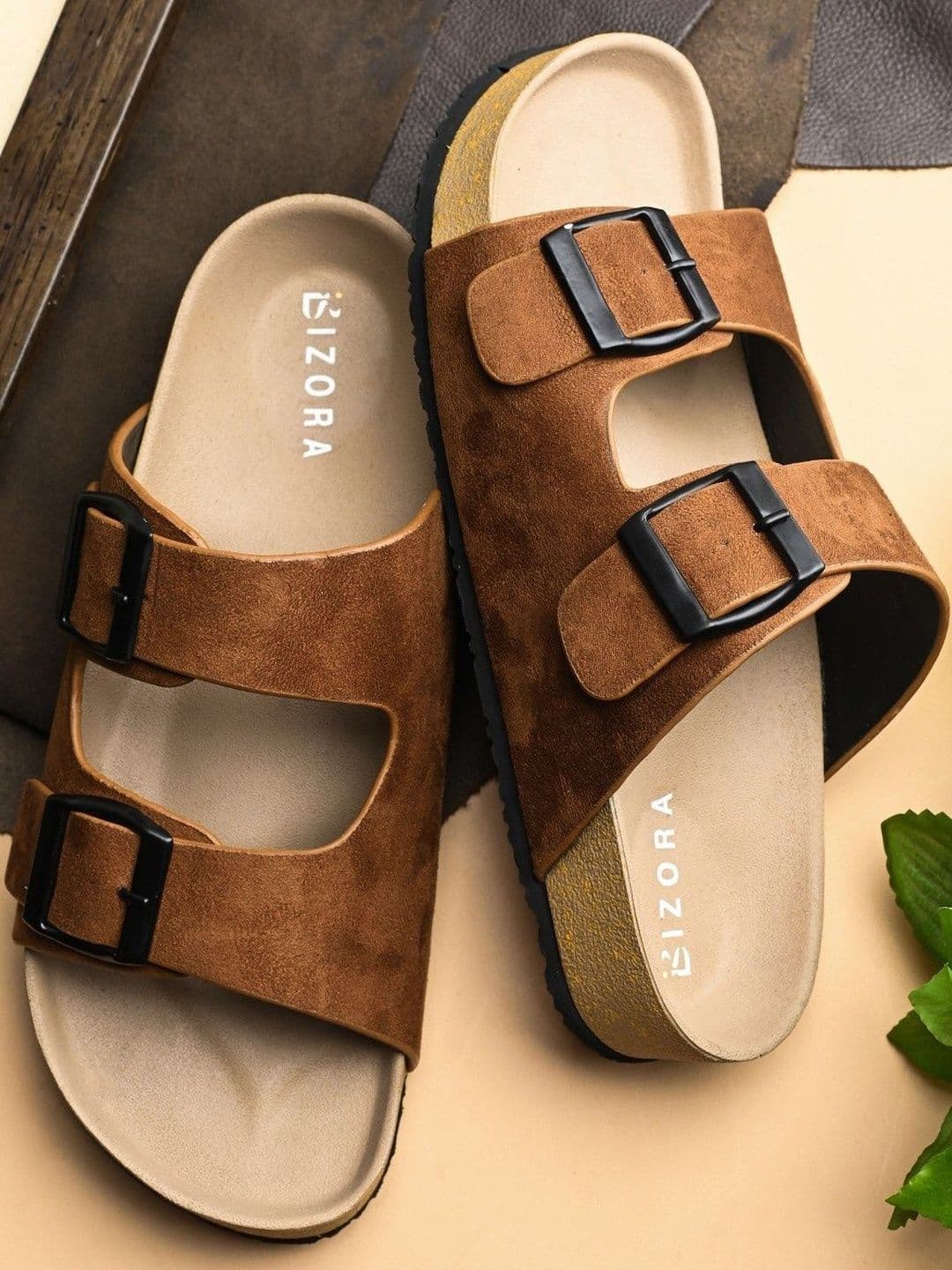 BIZORA Men Suede Comfort Sandals - view 1
