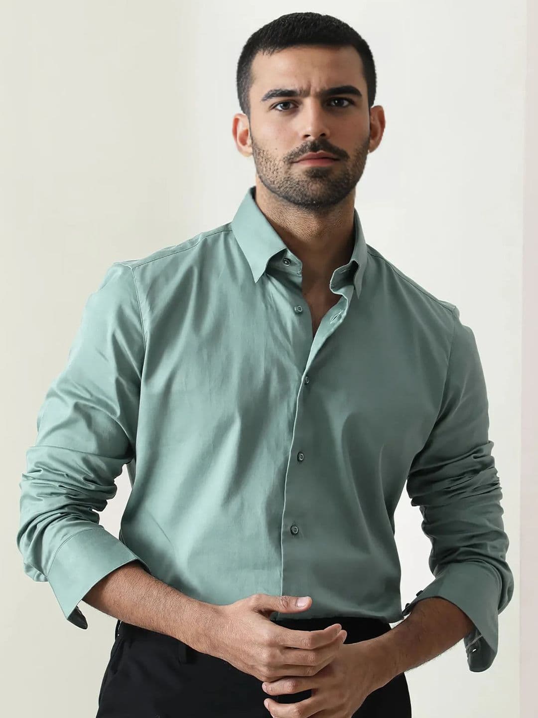 MISCHIEF MONKEY Long Sleeves Cotton Formal Shirt - view 1