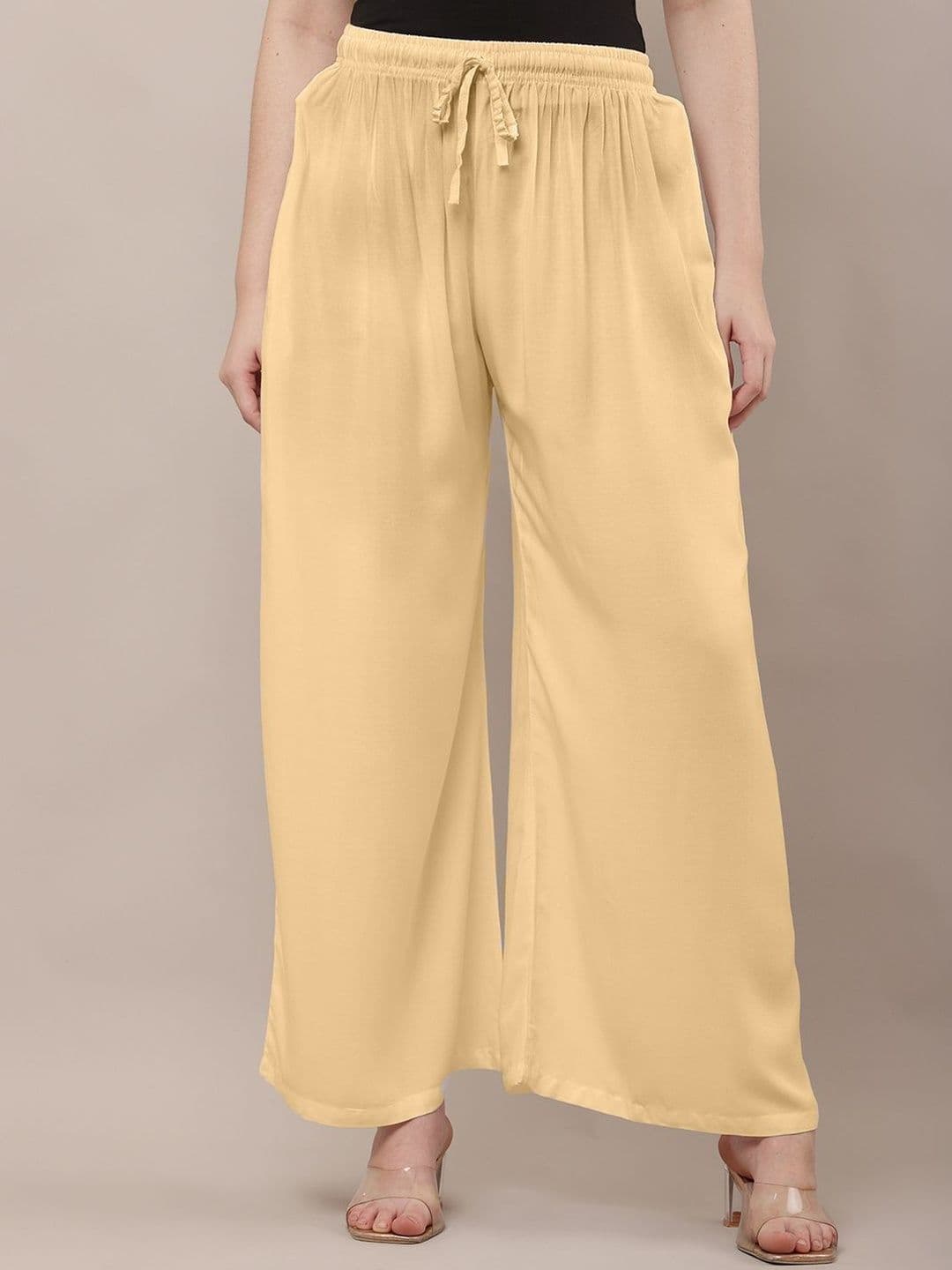 Nature thread Women Solid Straight Palazzos - view 1