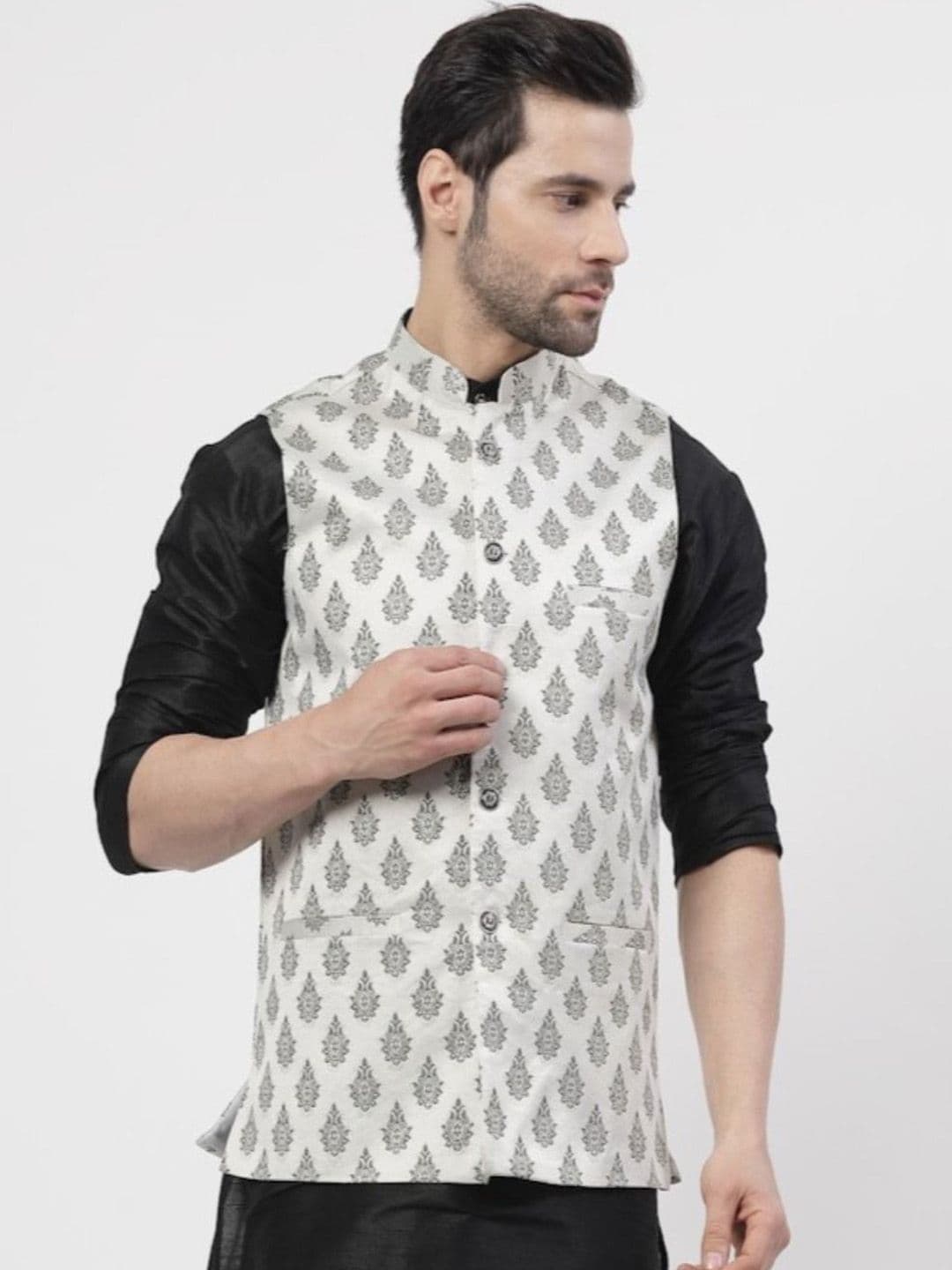 TS LIFESTYLE Woven Design Nehru Jackets - view 1