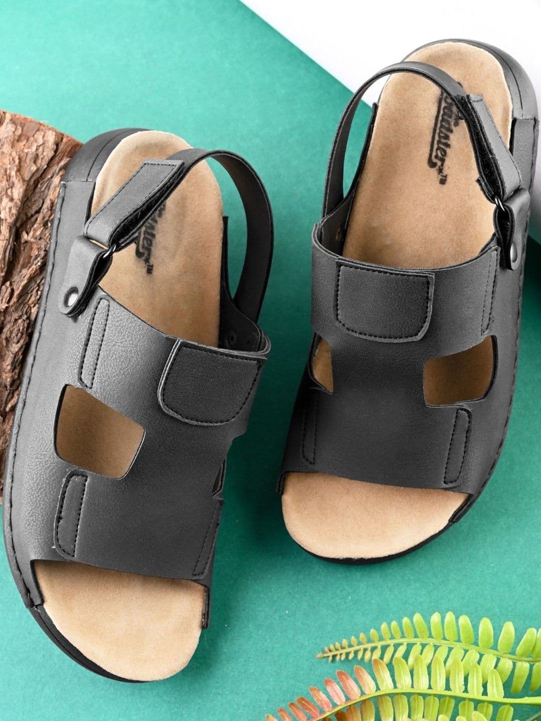 Roadster Men Black Buckle Comfort Sandals - view 1