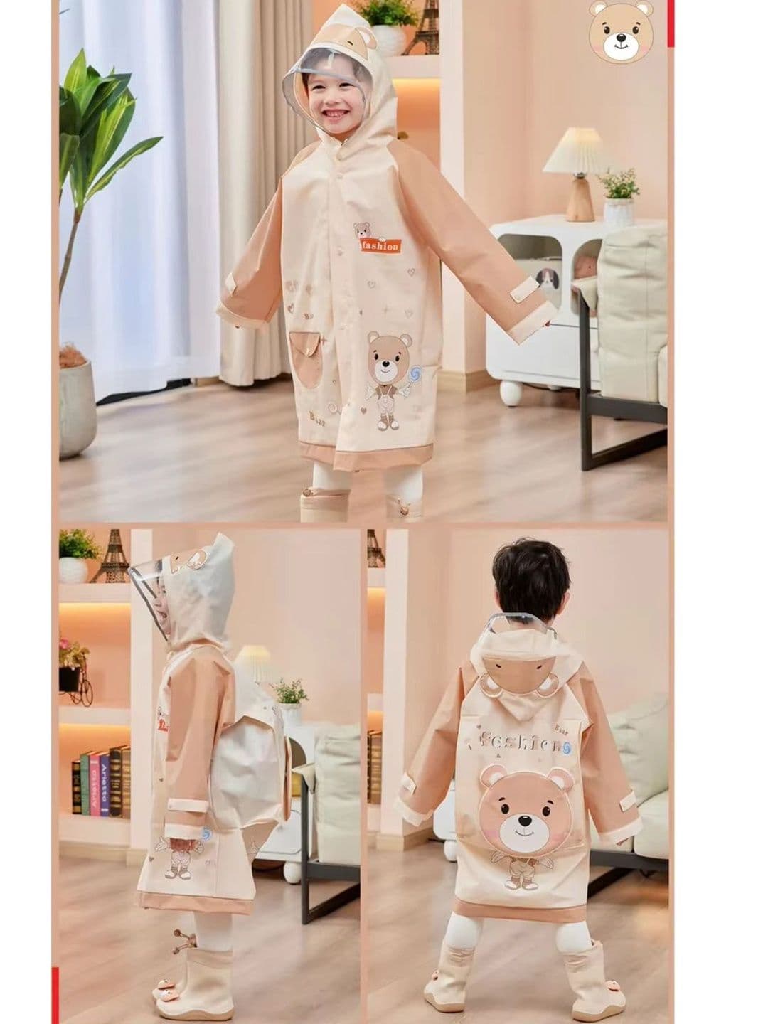 Bold N Elegant Kids Brown Bear EVA Raincoat - view 1