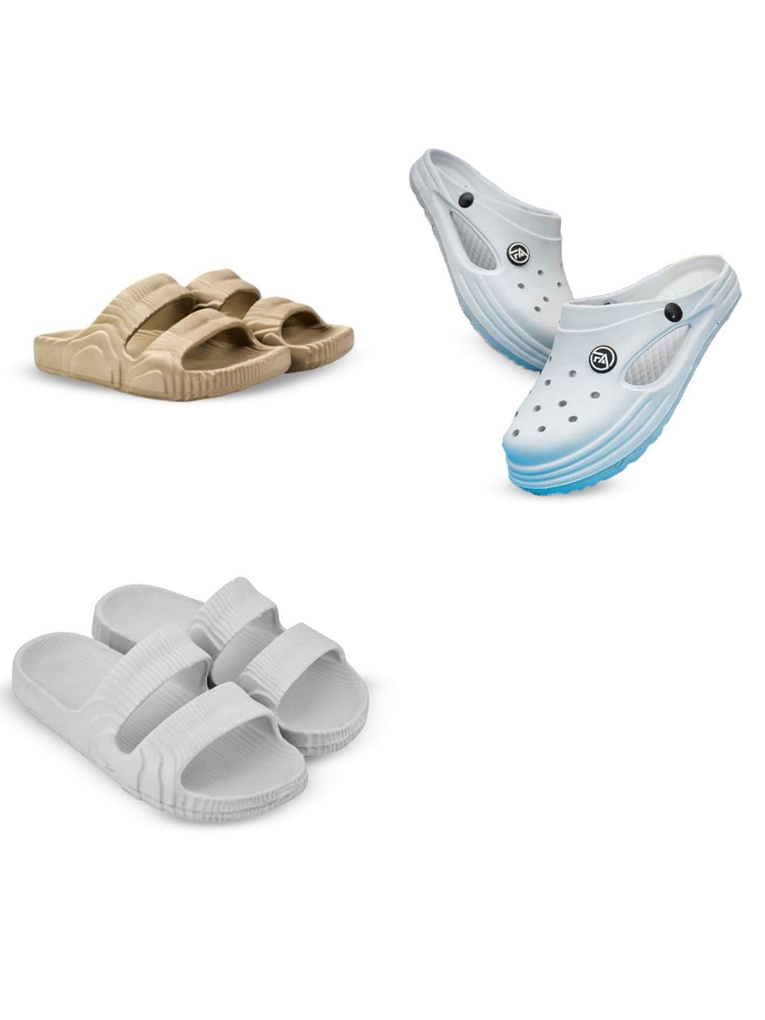 Feel alive Men Set of 3 Ultra-Comfortable Lightweight Sliders - view 1