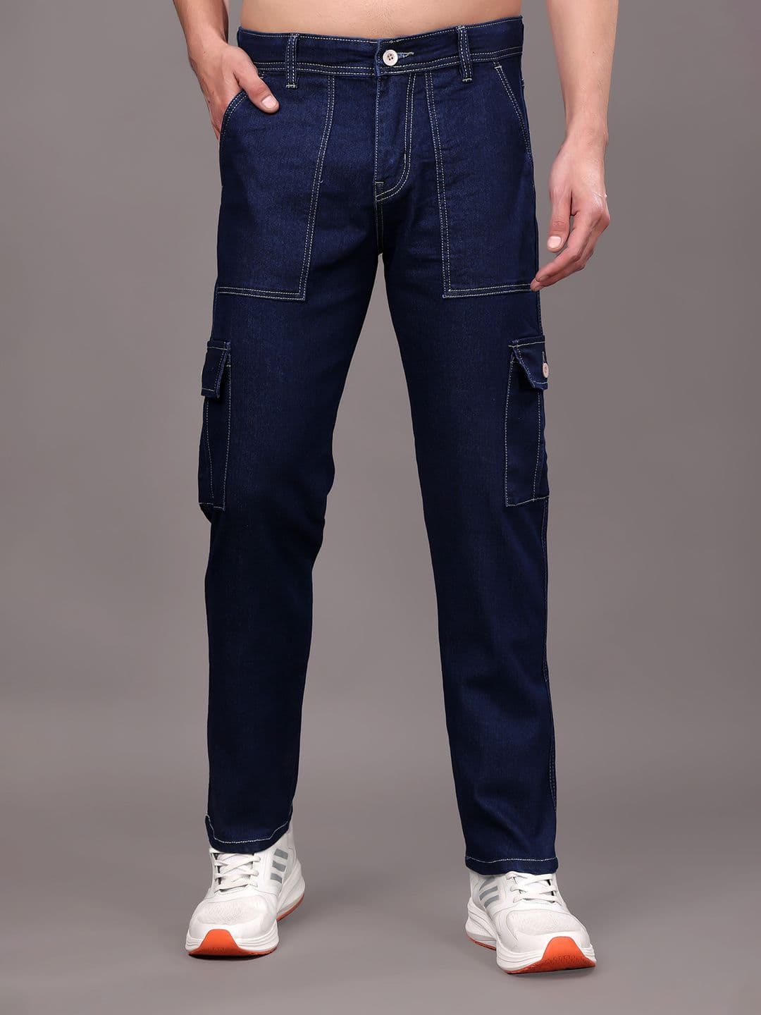 ZAYSH Men Regular Fit Mid-Rise Cargo Styles Cotton Jeans - view 1