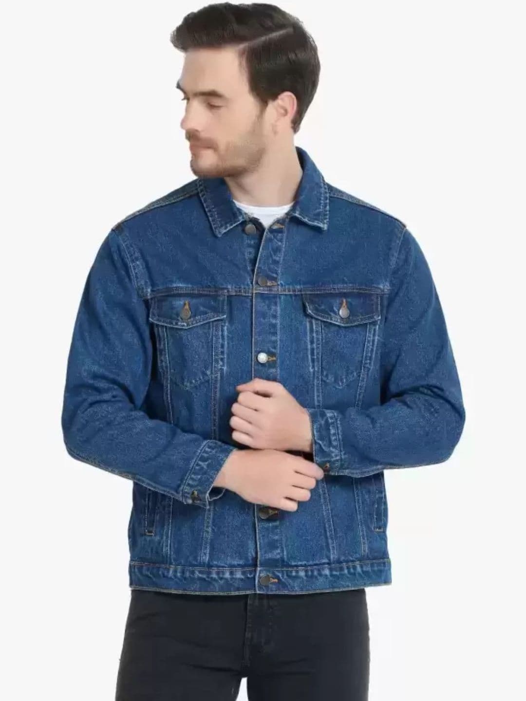 Mevan Men Dark Blue Regular Fit Denim Jacket - view 1