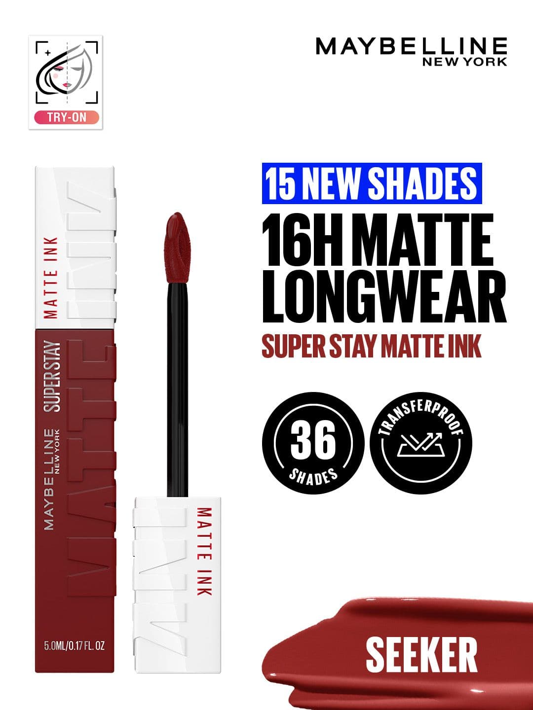 Maybelline New York Super Stay Matte Ink Liquid Lipstick 5 ml - Seeker 245 - view 1