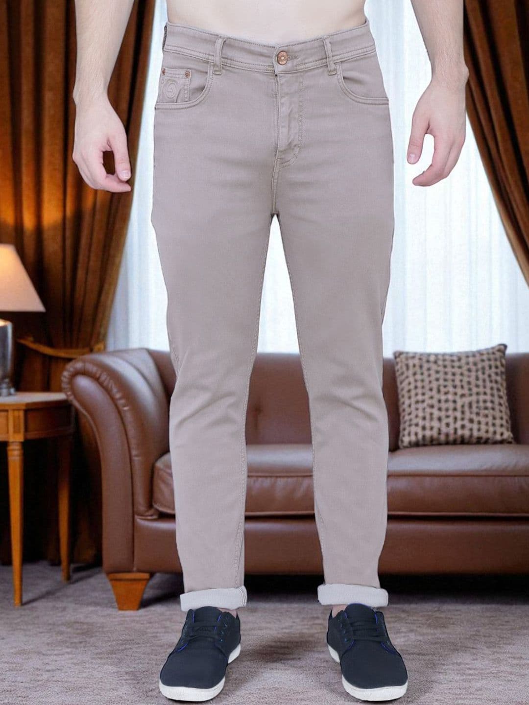 AWACK Men Lean Boyfriend Fit Mid-Rise Stretchable Jeans - view 1
