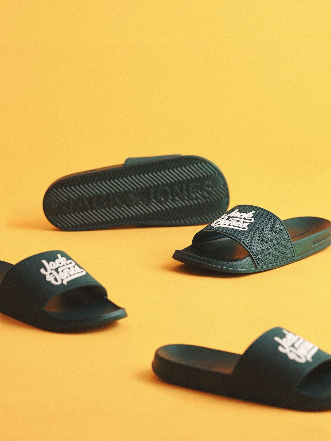 Jack & Jones Men Self Design Sliders - view 1