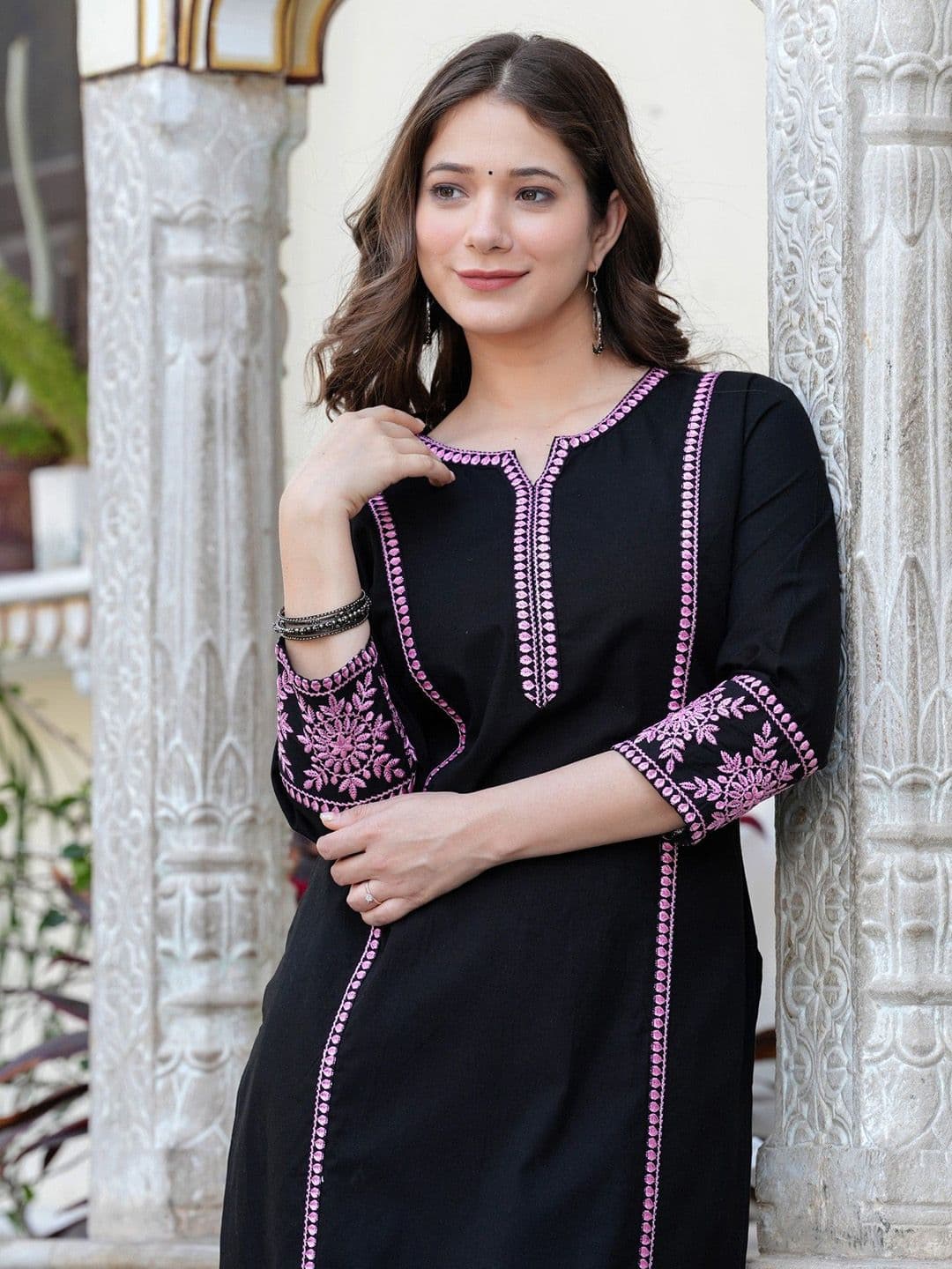 BKApparels Women Embroidered Sequinned Kurta - view 1