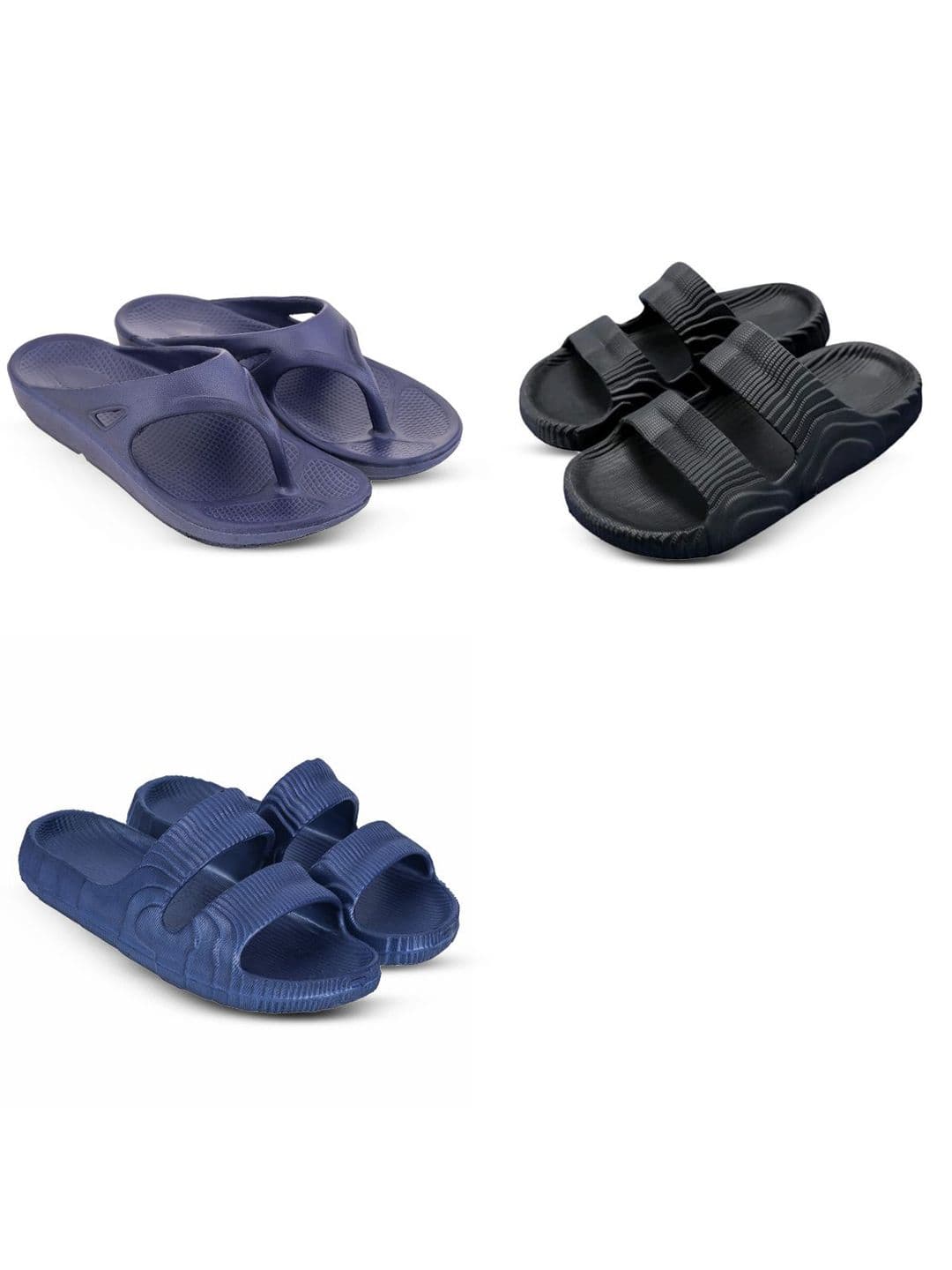 Feel alive Men Set Of 3 Lightweight Flip-Flops - view 1