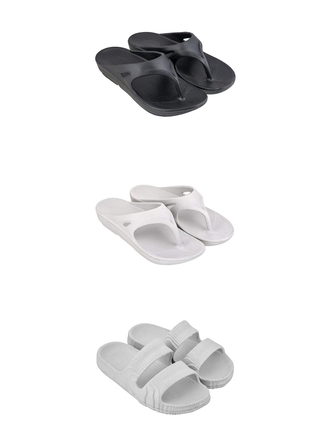 Feel alive Men Set of 3 Pair Self Design Lightweight Sliders - view 1