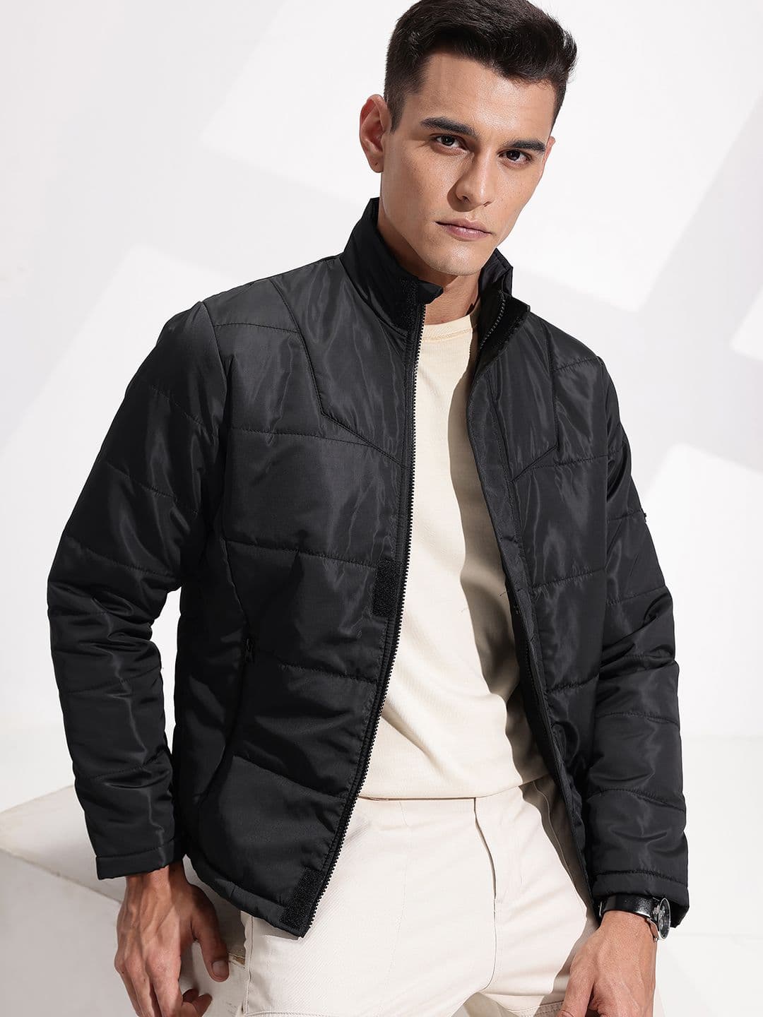 INVICTUS Mock Collar Padded Jacket - view 1