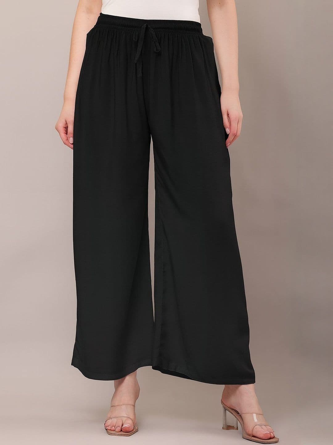 Nature thread Women Solid Straight Palazzos - view 1