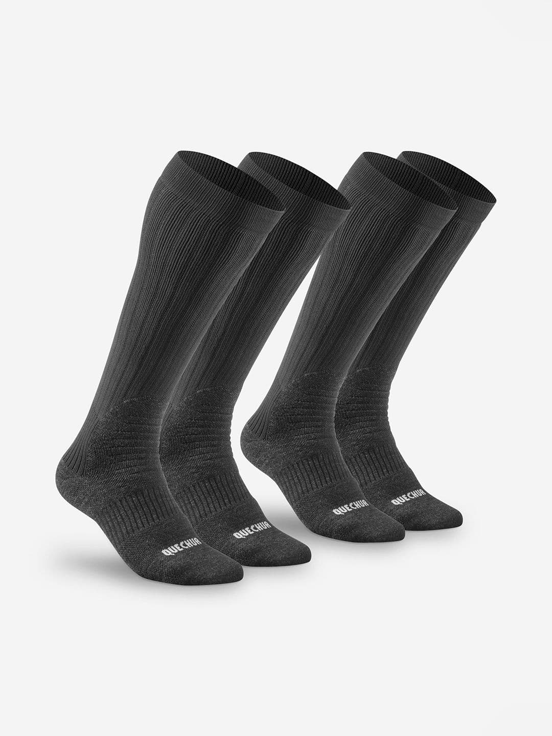 Decathlon Quechua - Unisex Black SH100 Abrasion Resistant Warm Hiking Socks - view 1