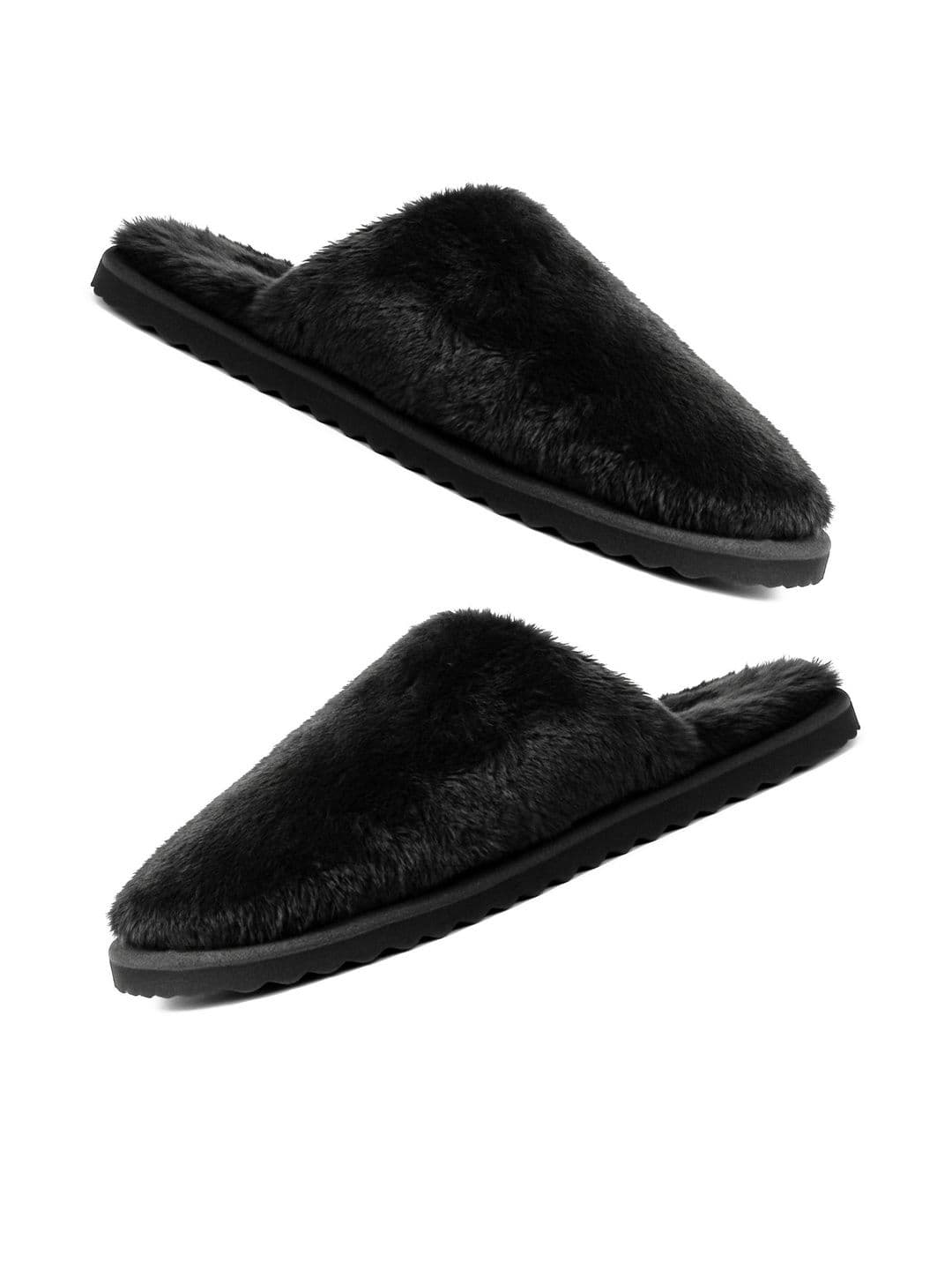 TRAVELKHUSHI Unisex Black Room Slippers - view 1